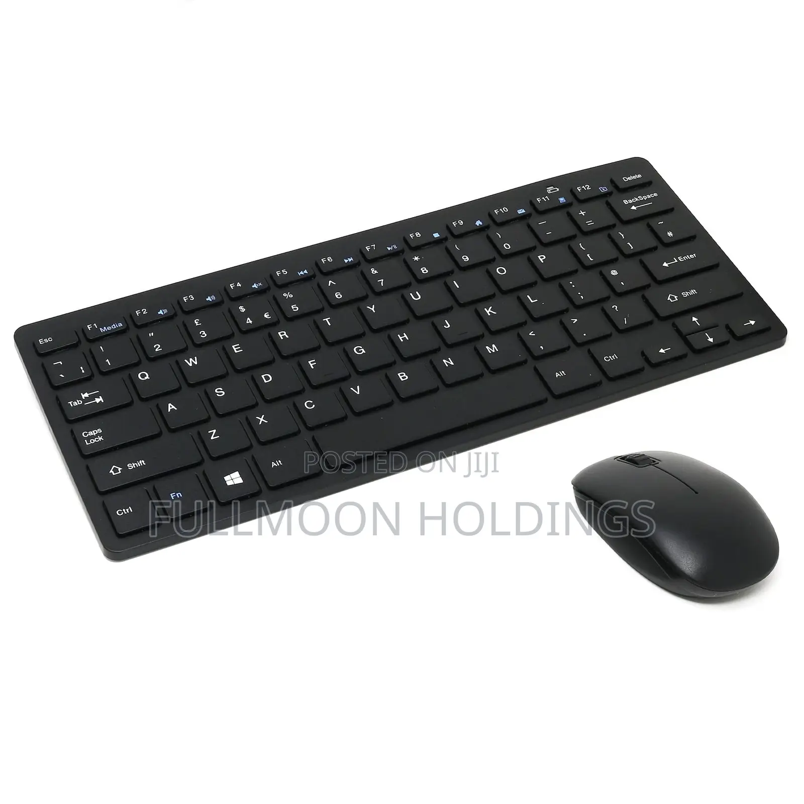 Mini Wireless Keyboard and Mouse With Dust Cover Black