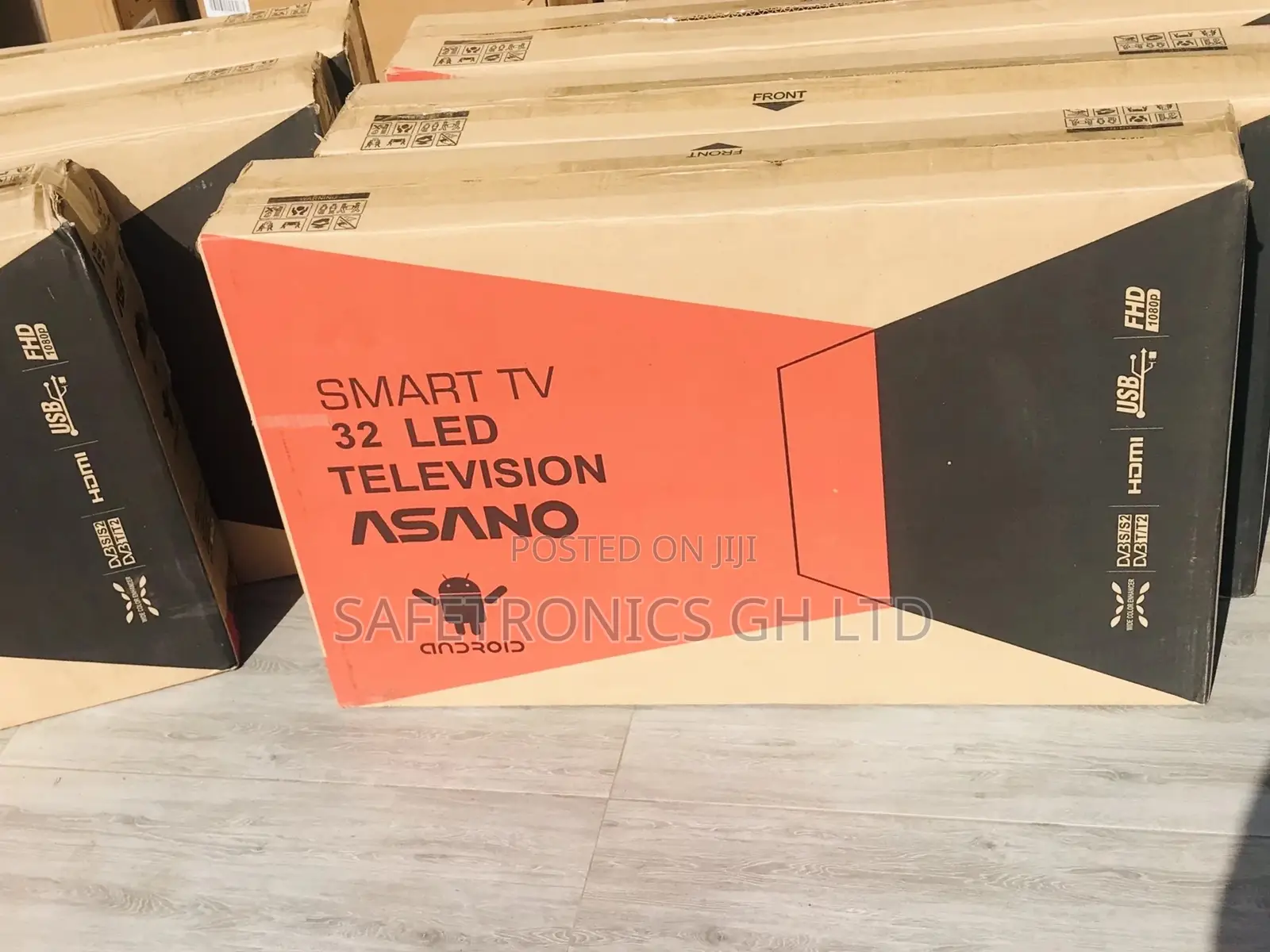 32 Inches Glossy LED Asaon Black Smart Electric Tv 