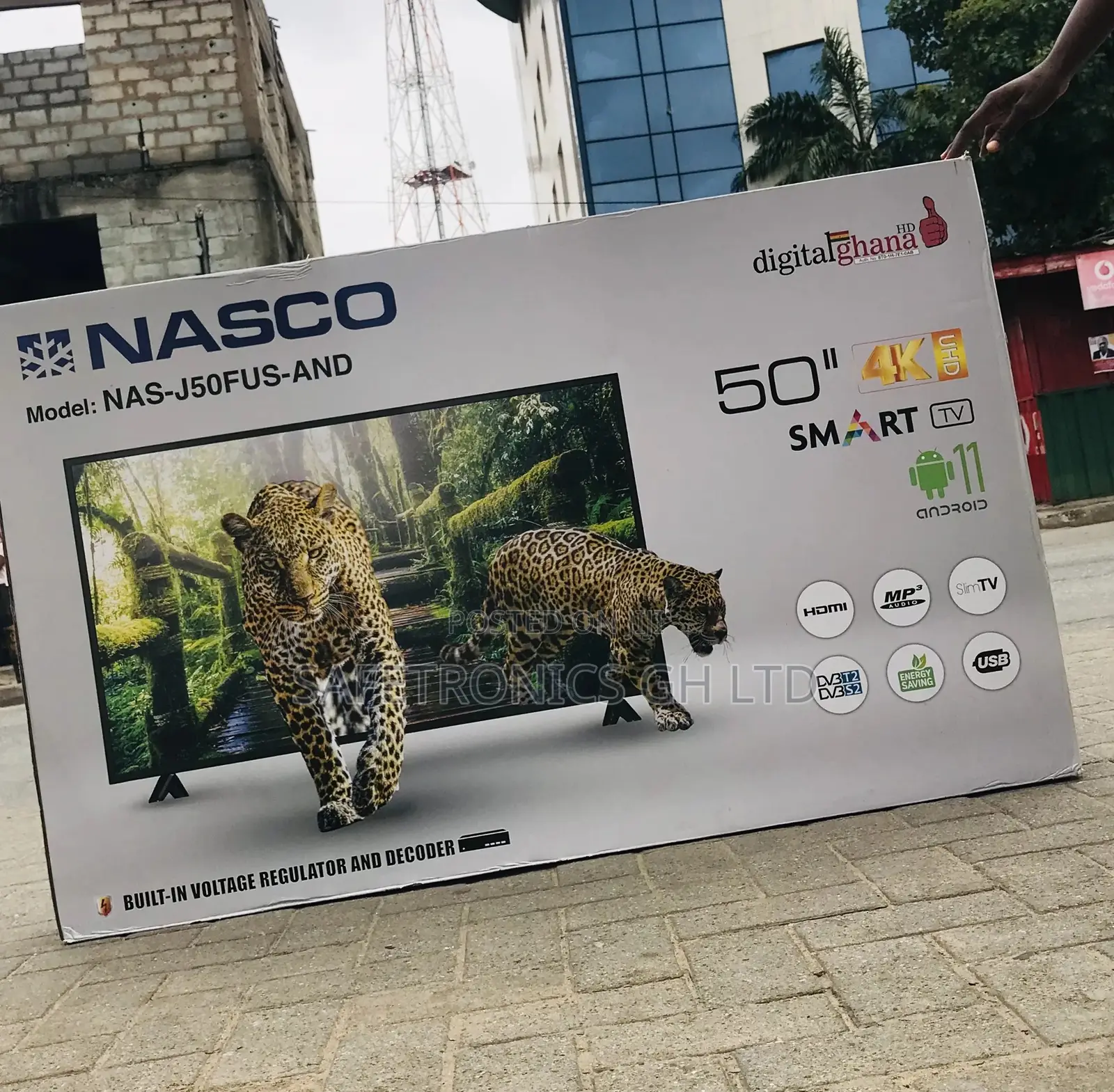 Smart 50 Inches LED Nasco  Black Electric Tv 