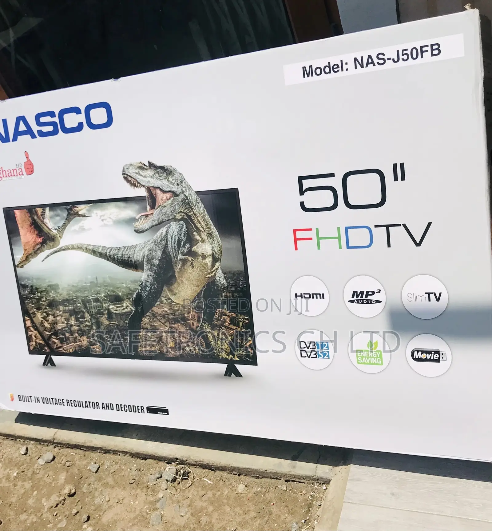 Digital Satellite 50 Inches LED Nasco Glossy Black Tv 