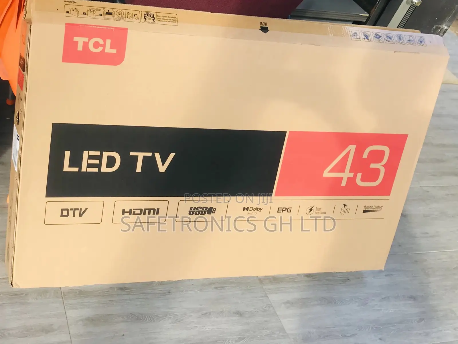 TCL Digital Satellite 43 Inches Glossy LED  Black Tv
