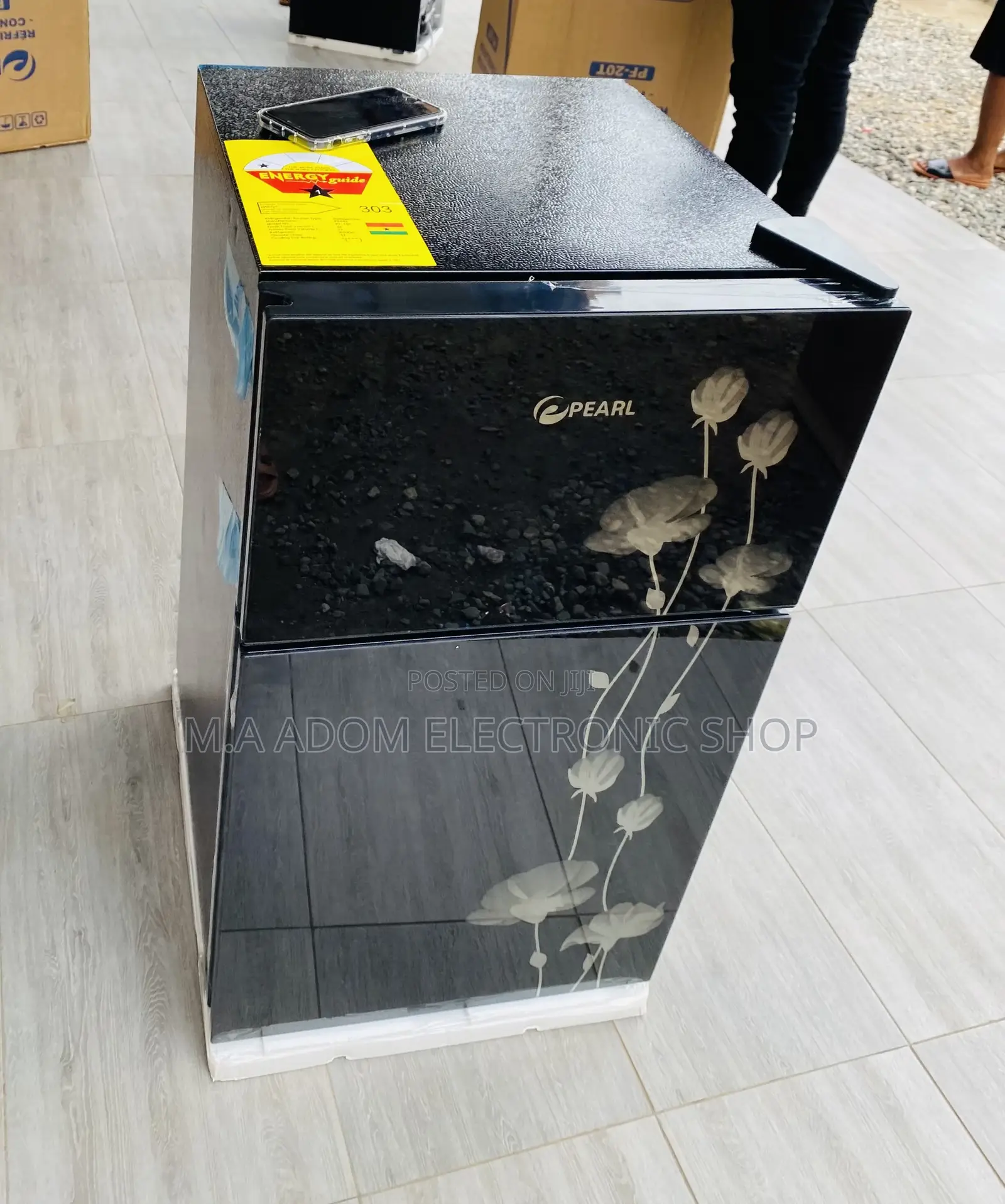 Energy Sufficient Pearl PF-10T Double Door Fridge(Black) 