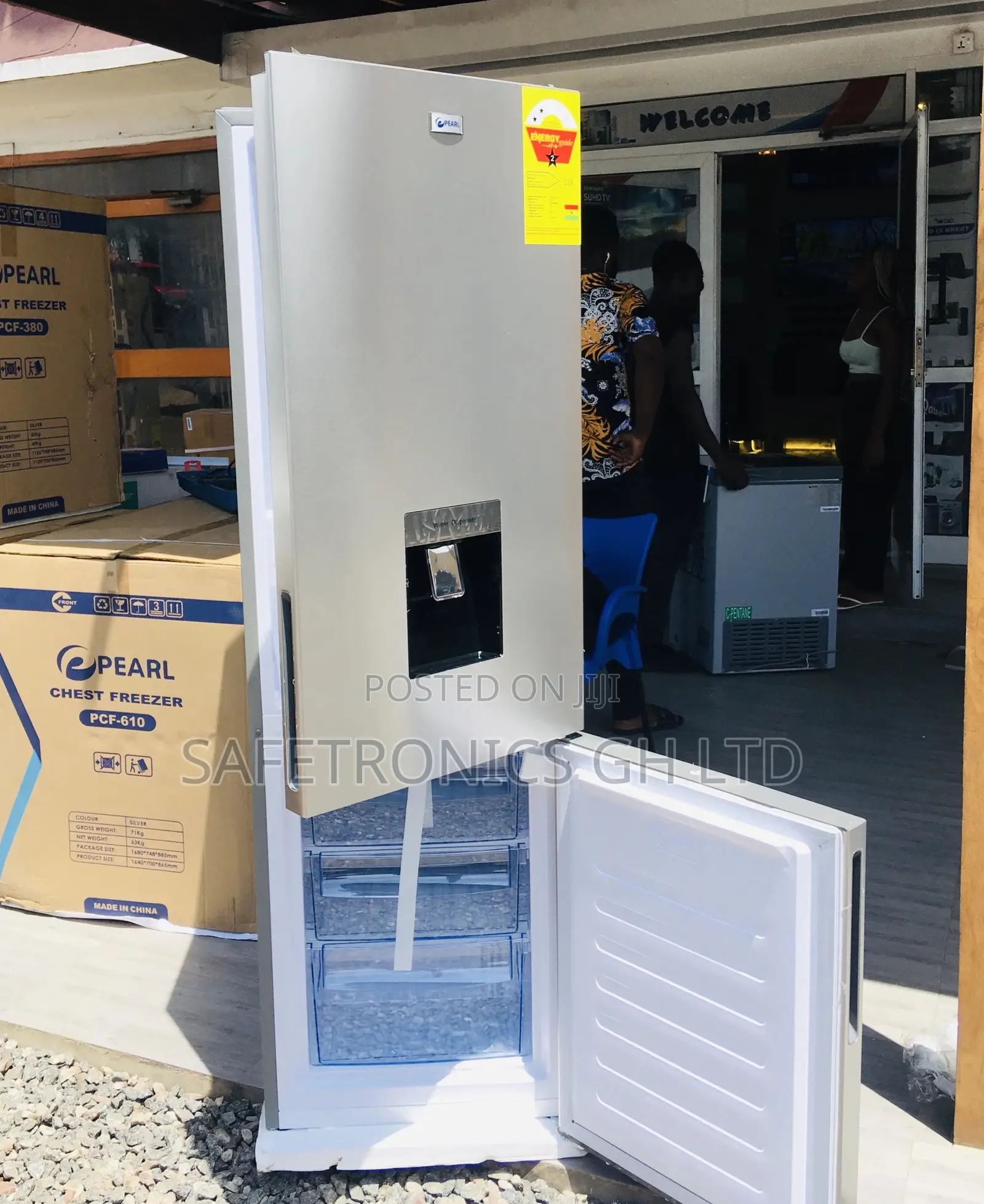Pearl Doubledoor Pf-330bwd Bottomfreezer Fridge 251 Liters 