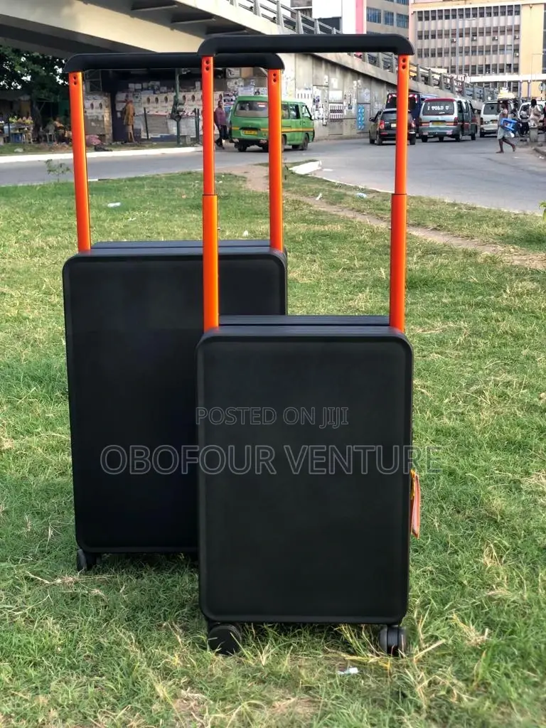 2in1 Zip Less Luxury Designer Box Luggage BLACK. COLOUR