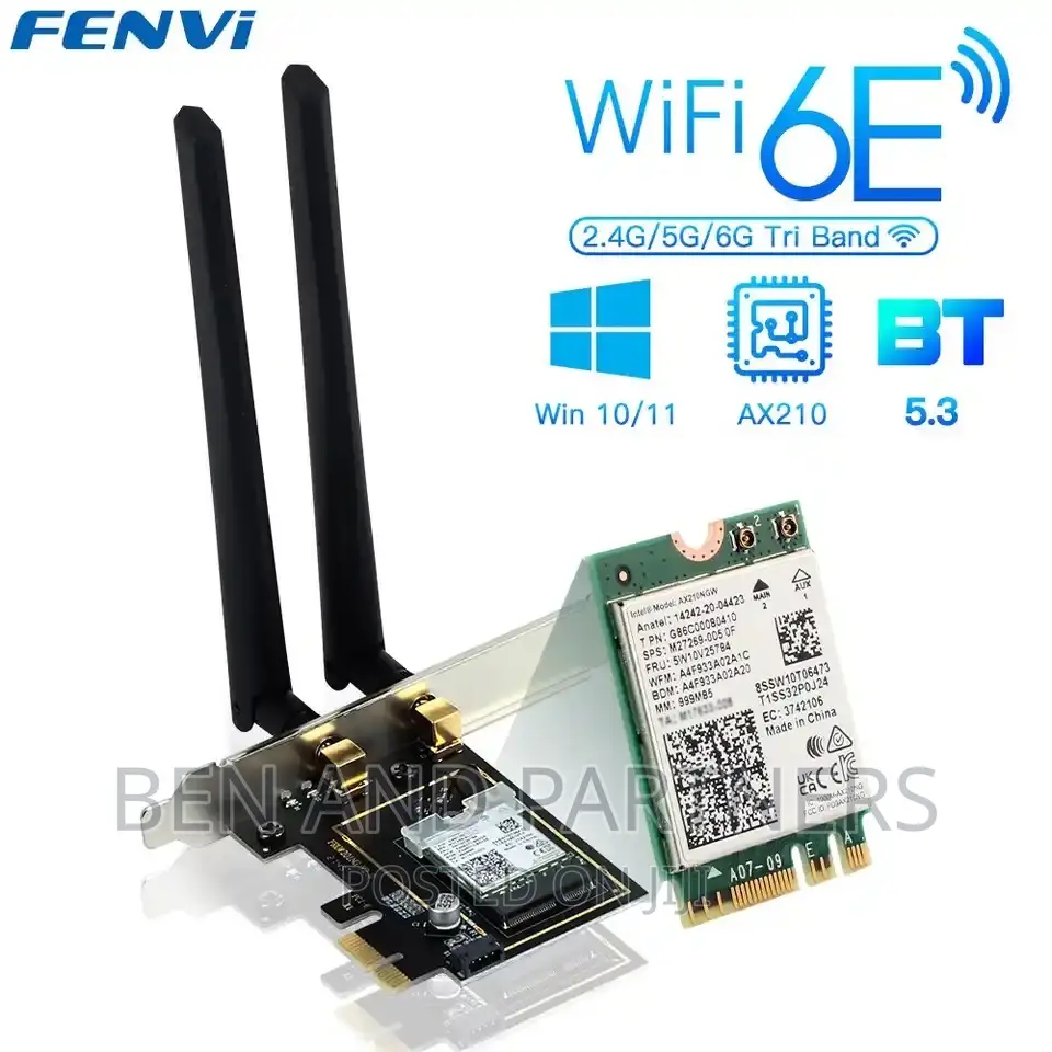 PCIE Wifi Adapter 5374mbps Wifi 6E BLUETOOTH 5.3