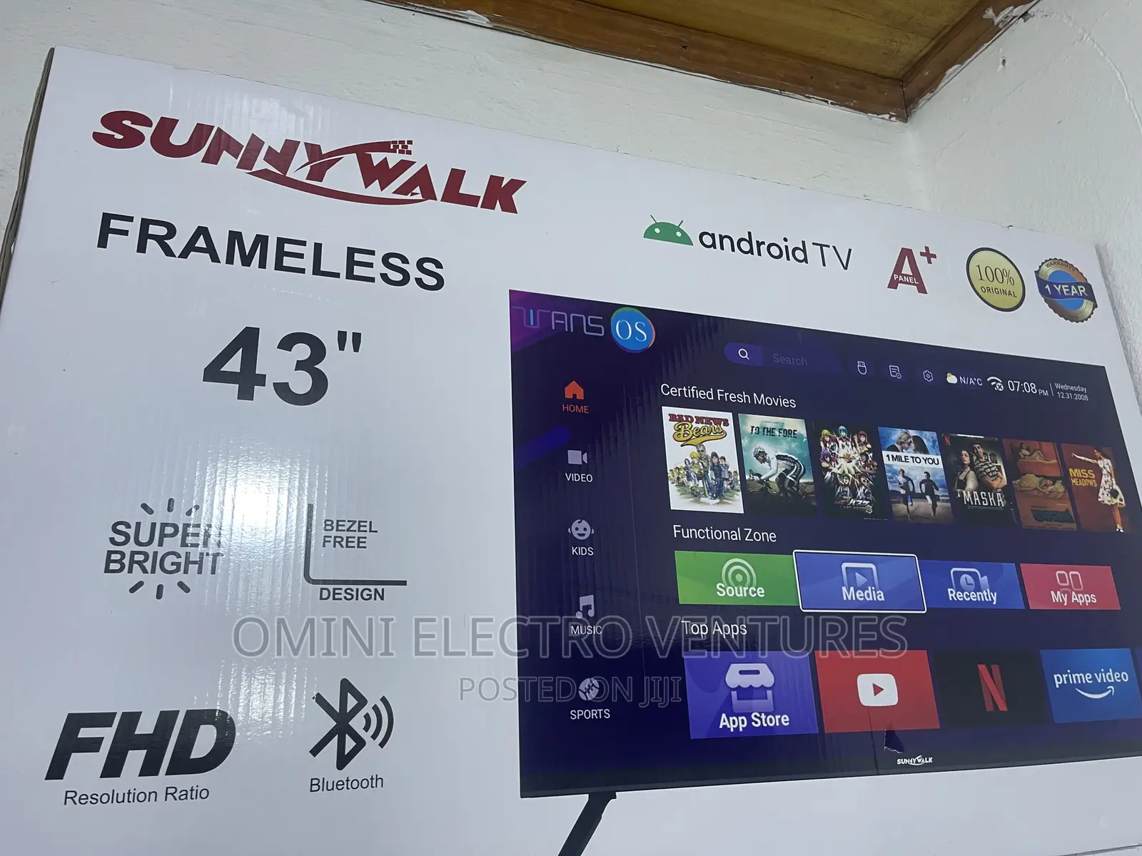Brand New Sunny Walk 43 Smart Digital Satellite Tv