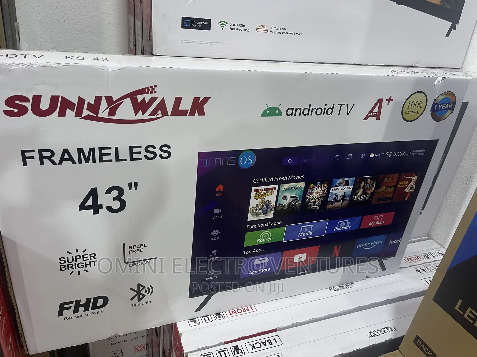Brand New Sunny Walk 43 Smart Digital Satellite Tv