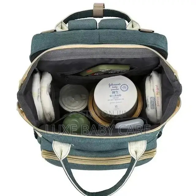 3 in 1 Diaper Bag Backpack With Changing Foldable Bassinet