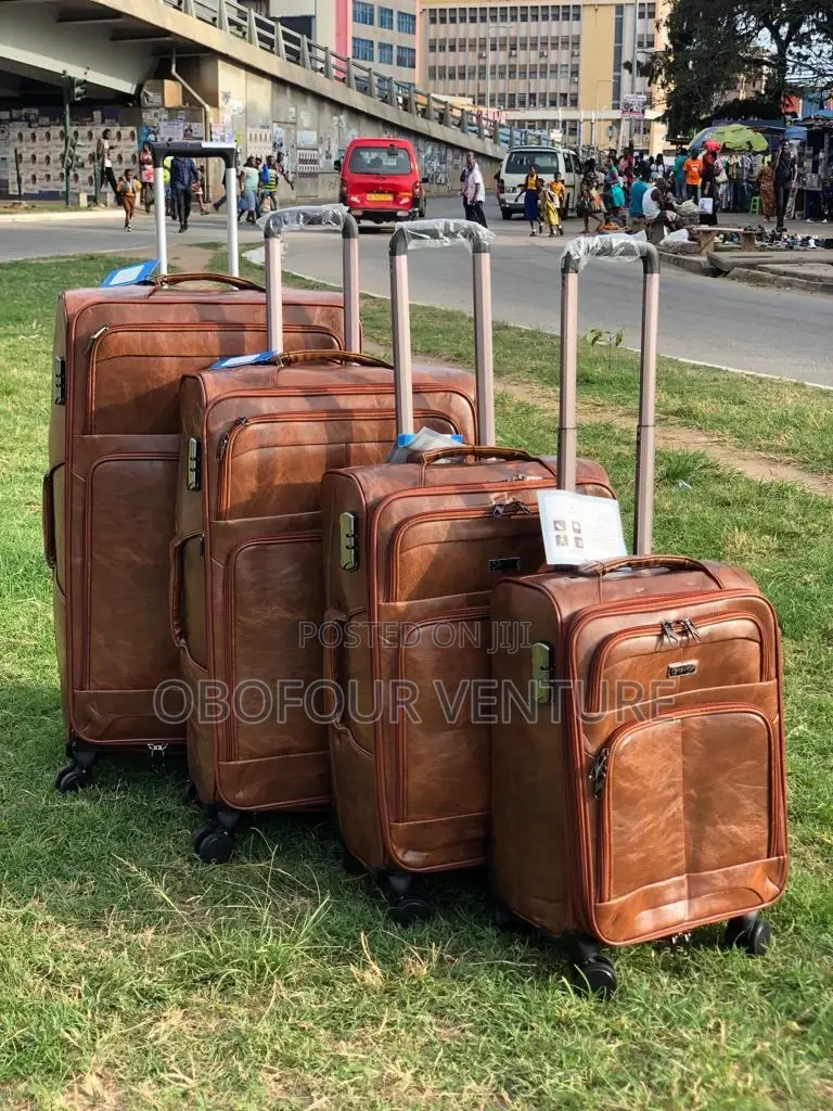 4piece Sets Luggage Expandable Suitcase Luggage, BROWN COLOR