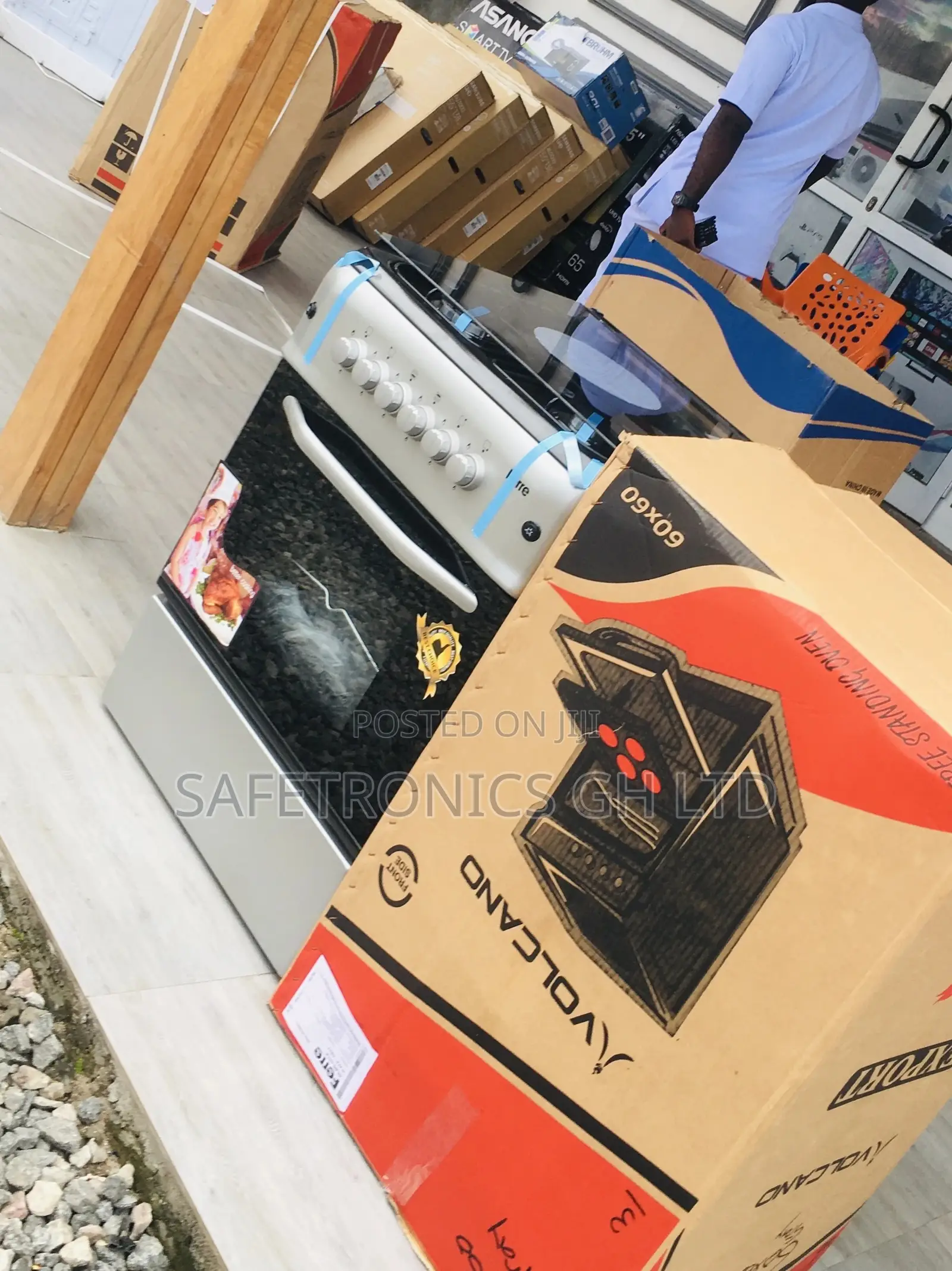 Ferre Gray 4 Gas Burner Oven With Grill 60x60 Cooker