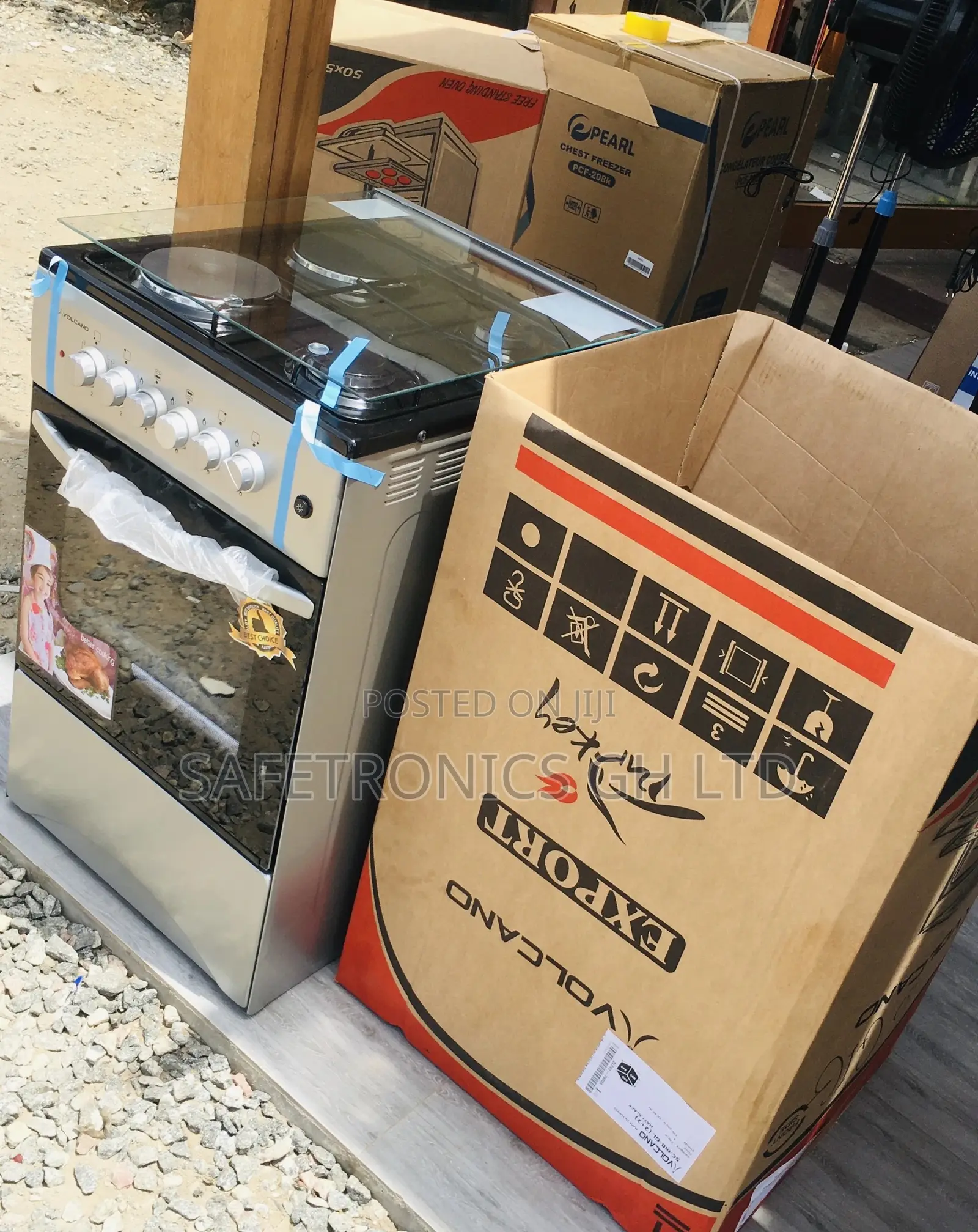 2 Electric 2 Gas Cooker Oven With Grill Volcano Burner