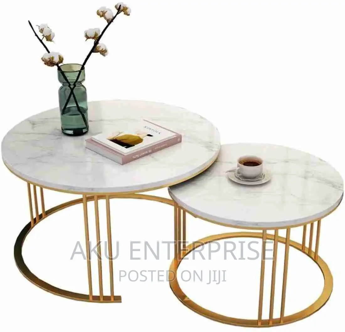 Marble Centre Table, Coffee Nesting Side Tables 2 in 1