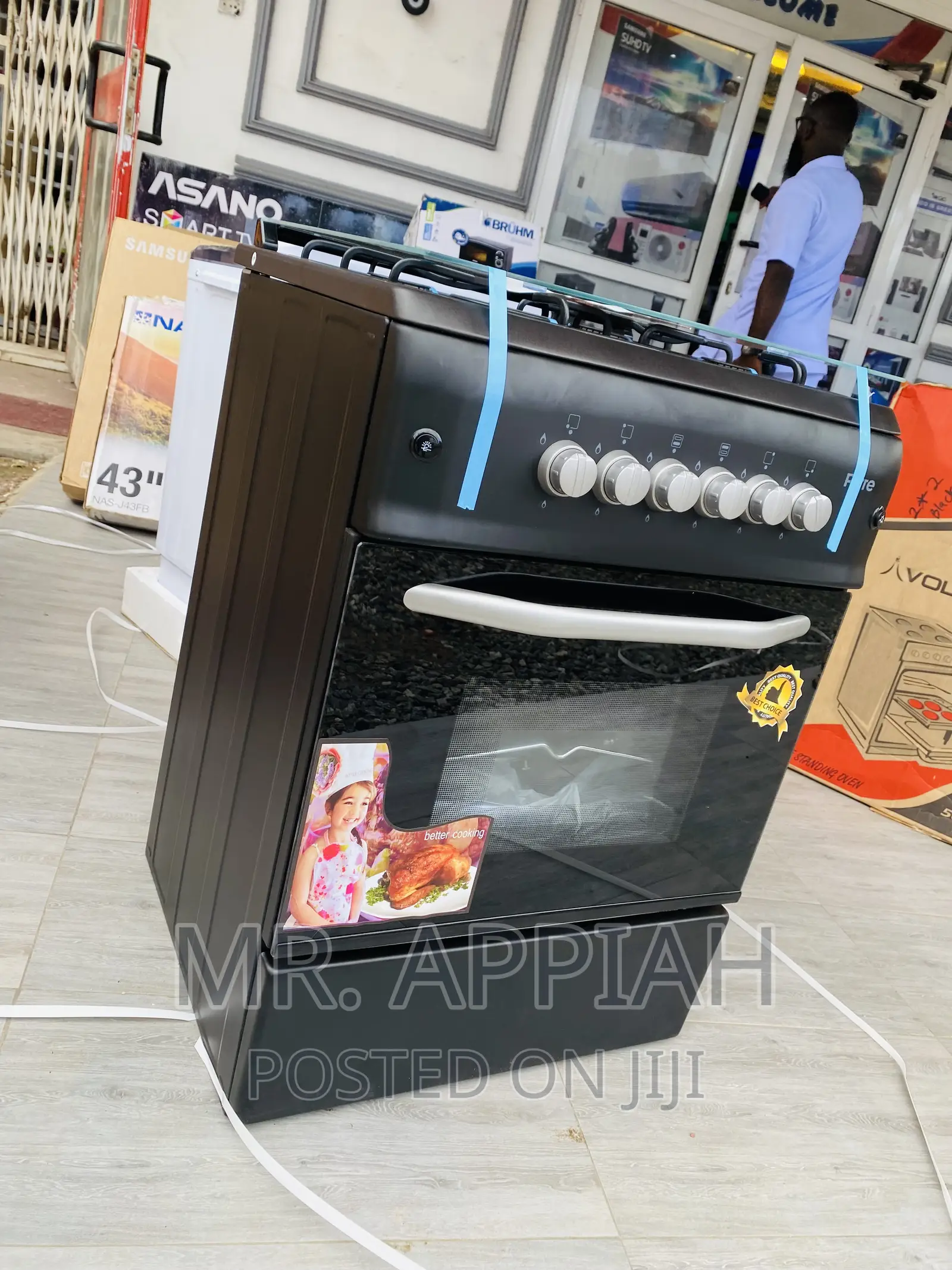 Shop Affordable Ferre 60x60 4 Gas Burner With Oven(Black).