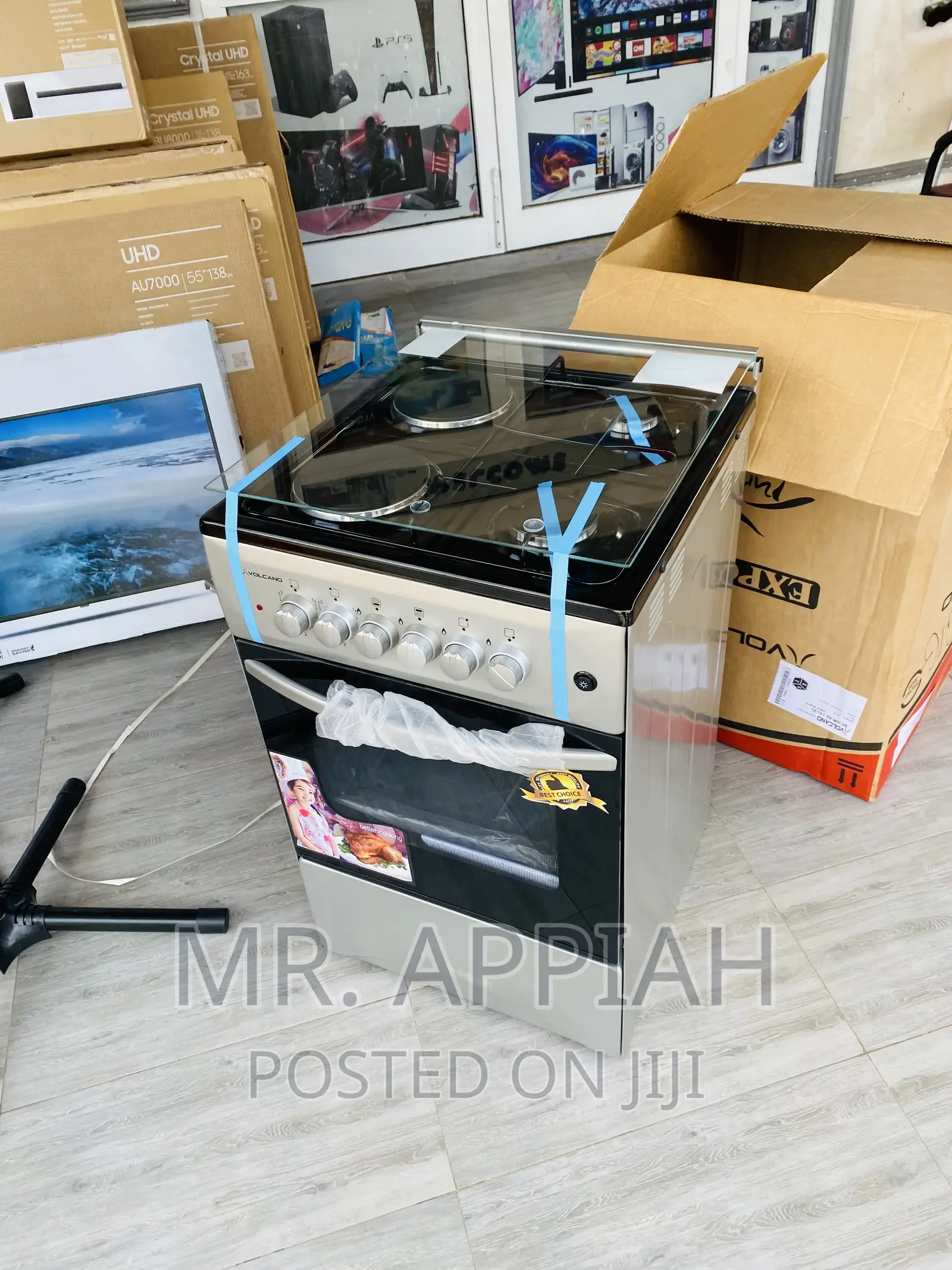 Well Designed Volcano 50x50 2 Gas + 2 Electric Burner(Gray)