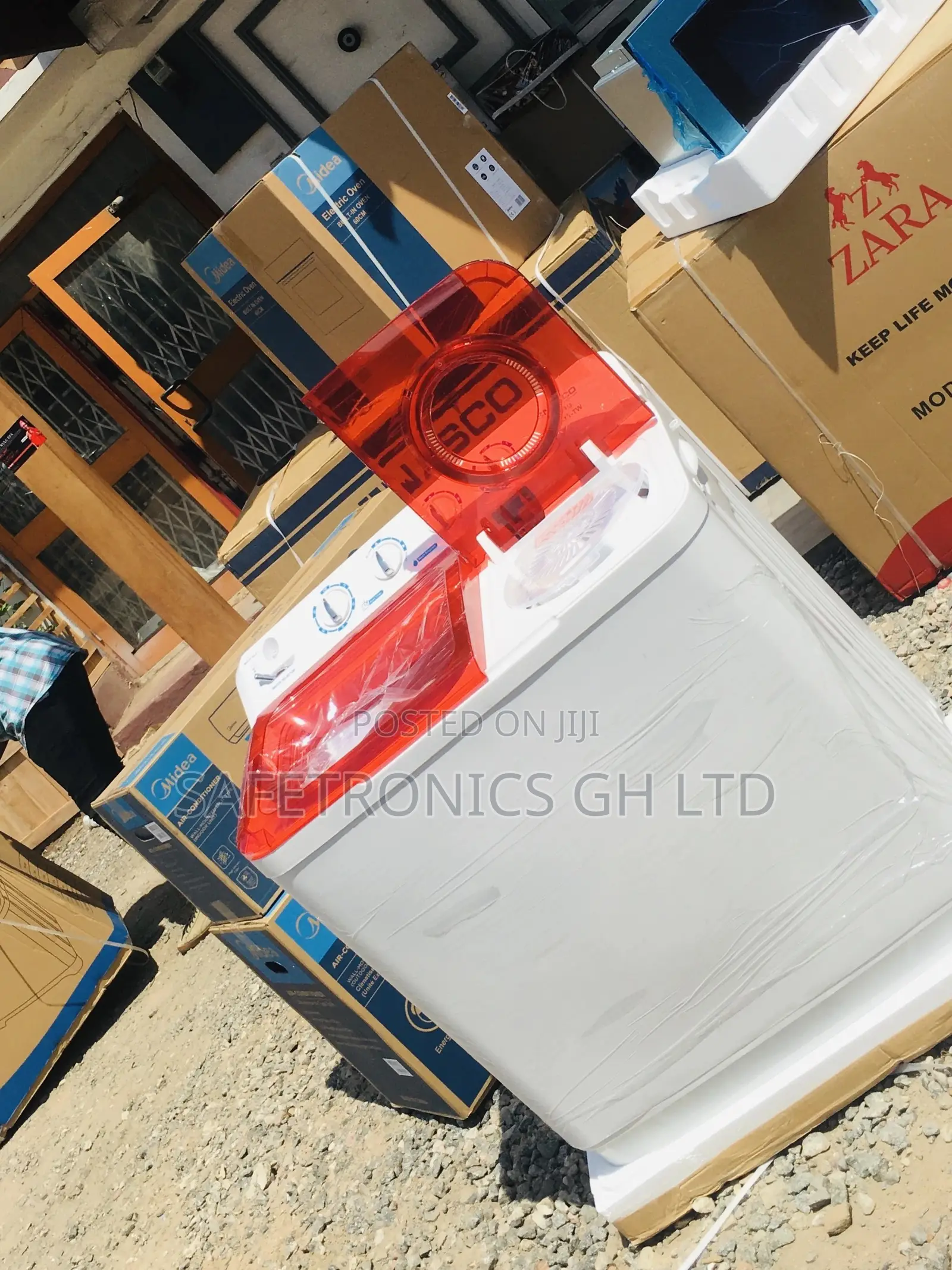 White/Red Nasco Washingmachine Topload Semiautomatic 11kg