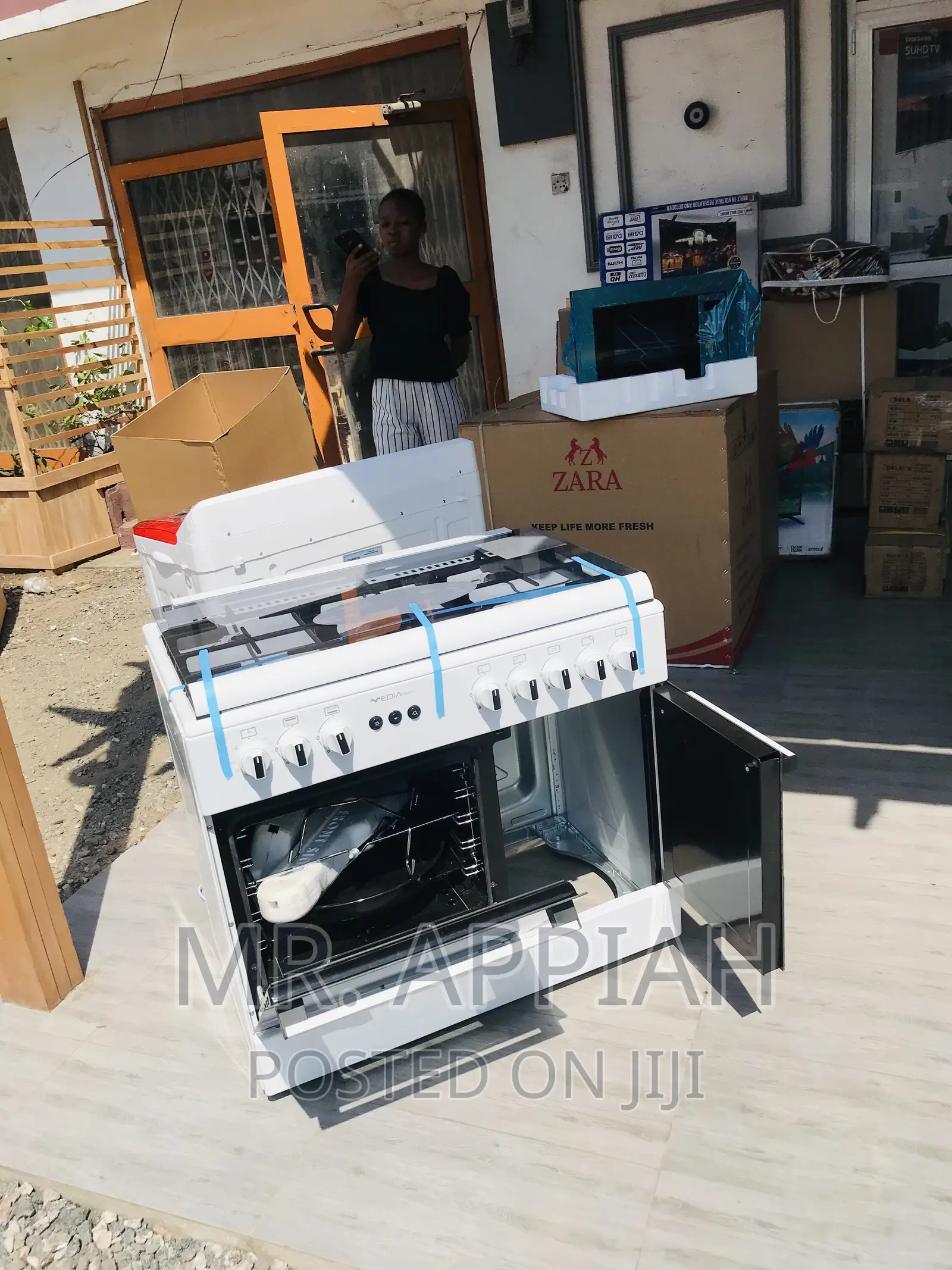 Quality Yet Affordable Midea60x90 5 Gas Burner + Oven,White