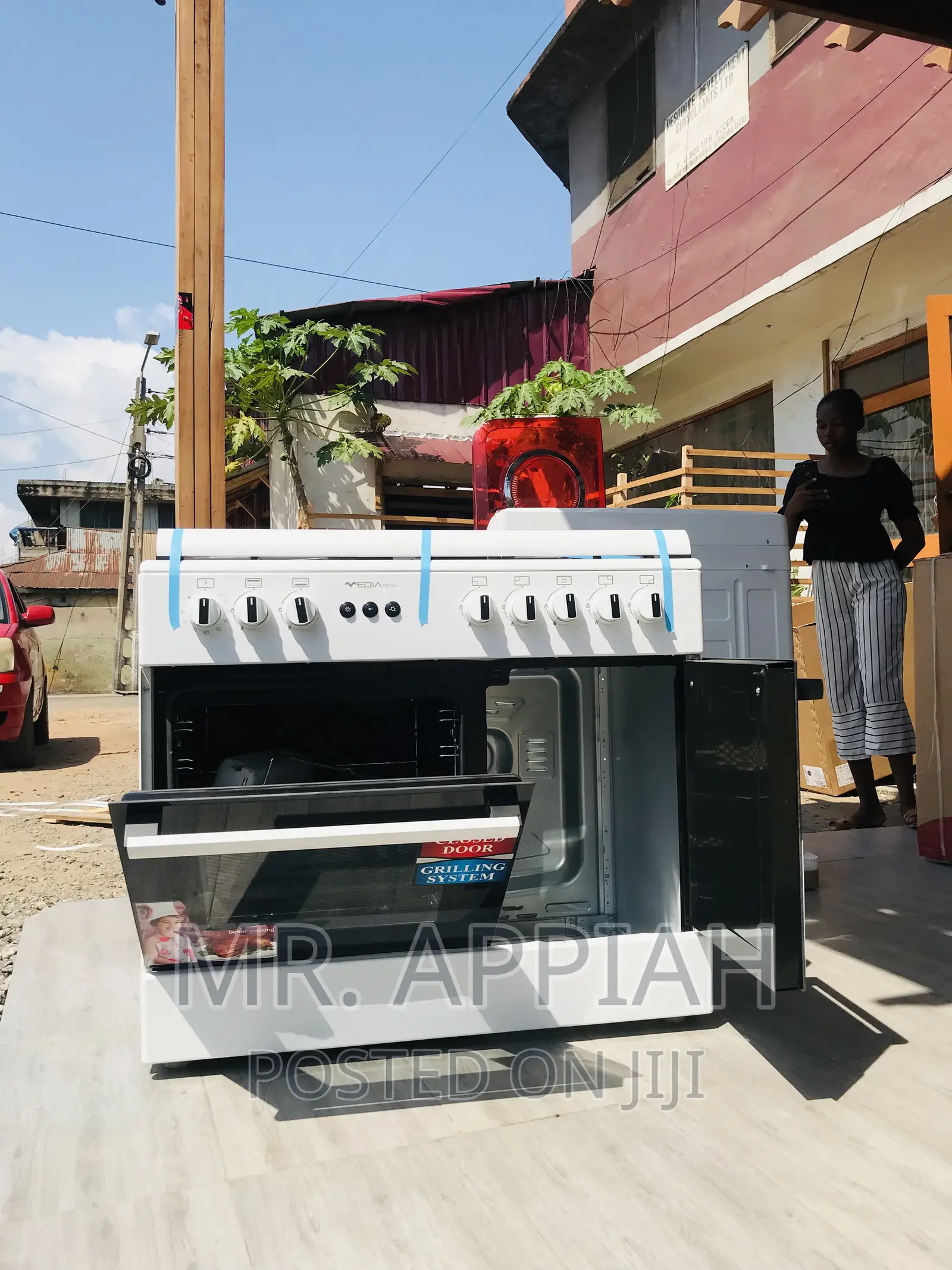 Latest Midea 5 Gas Burner With Oven and Grill(60x90)White.