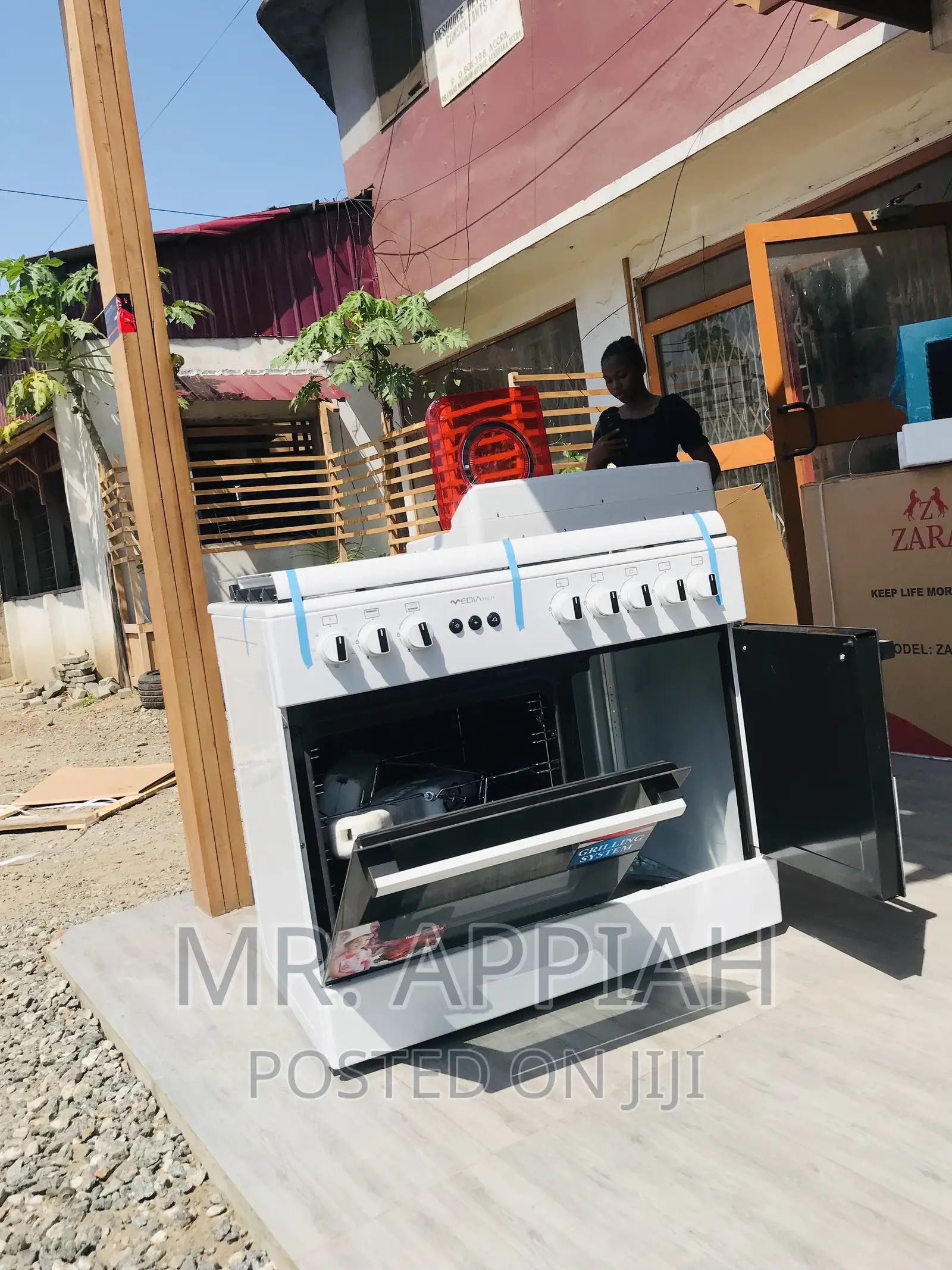 Classic Design Midea 60x90 5 Gas Burner With Oven(White).