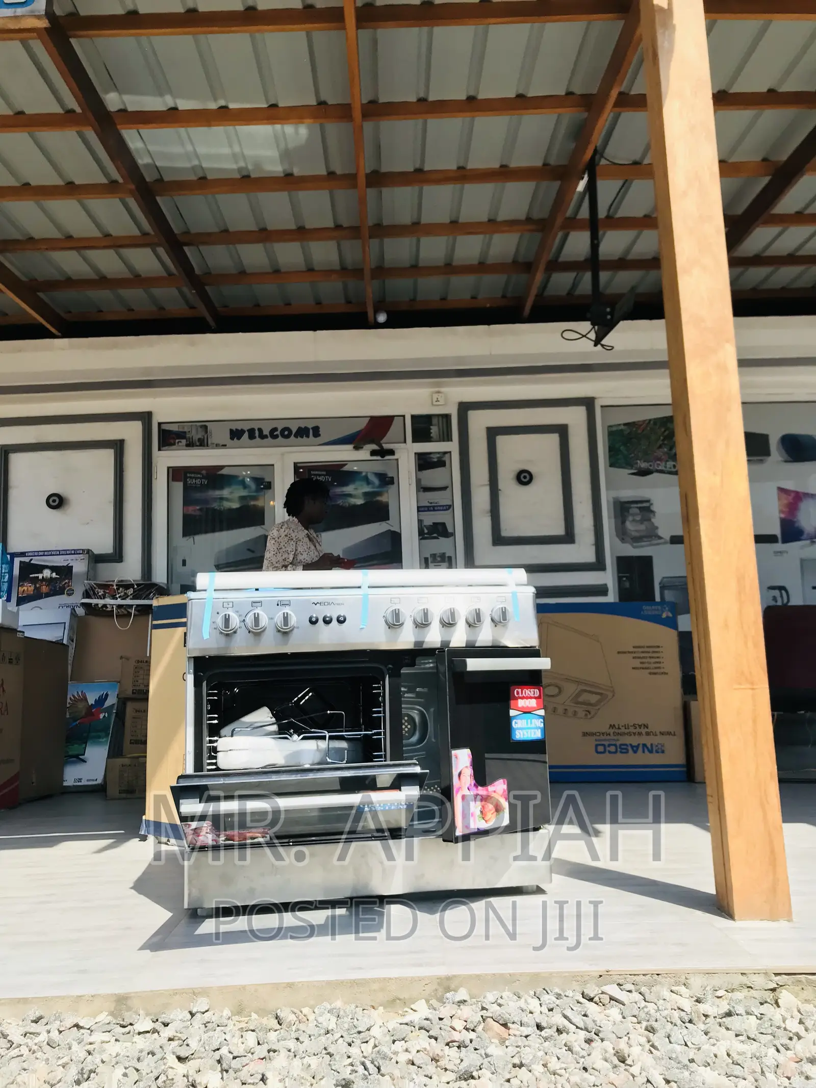 Purchase Original Midea 5 Gas Burner With Oven Grill.