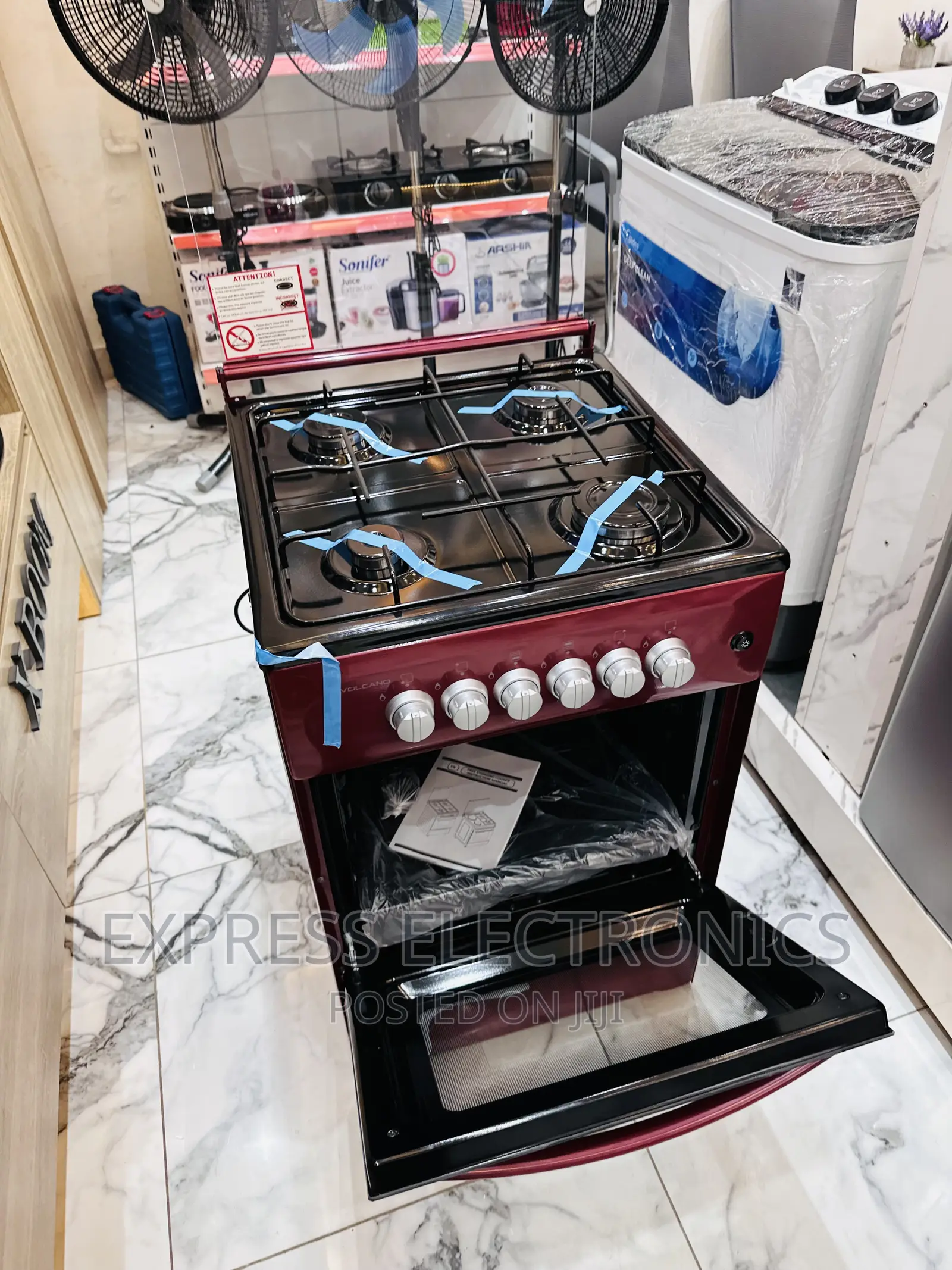 Very Nice Color Red Gas Cooker 50/50 4burner