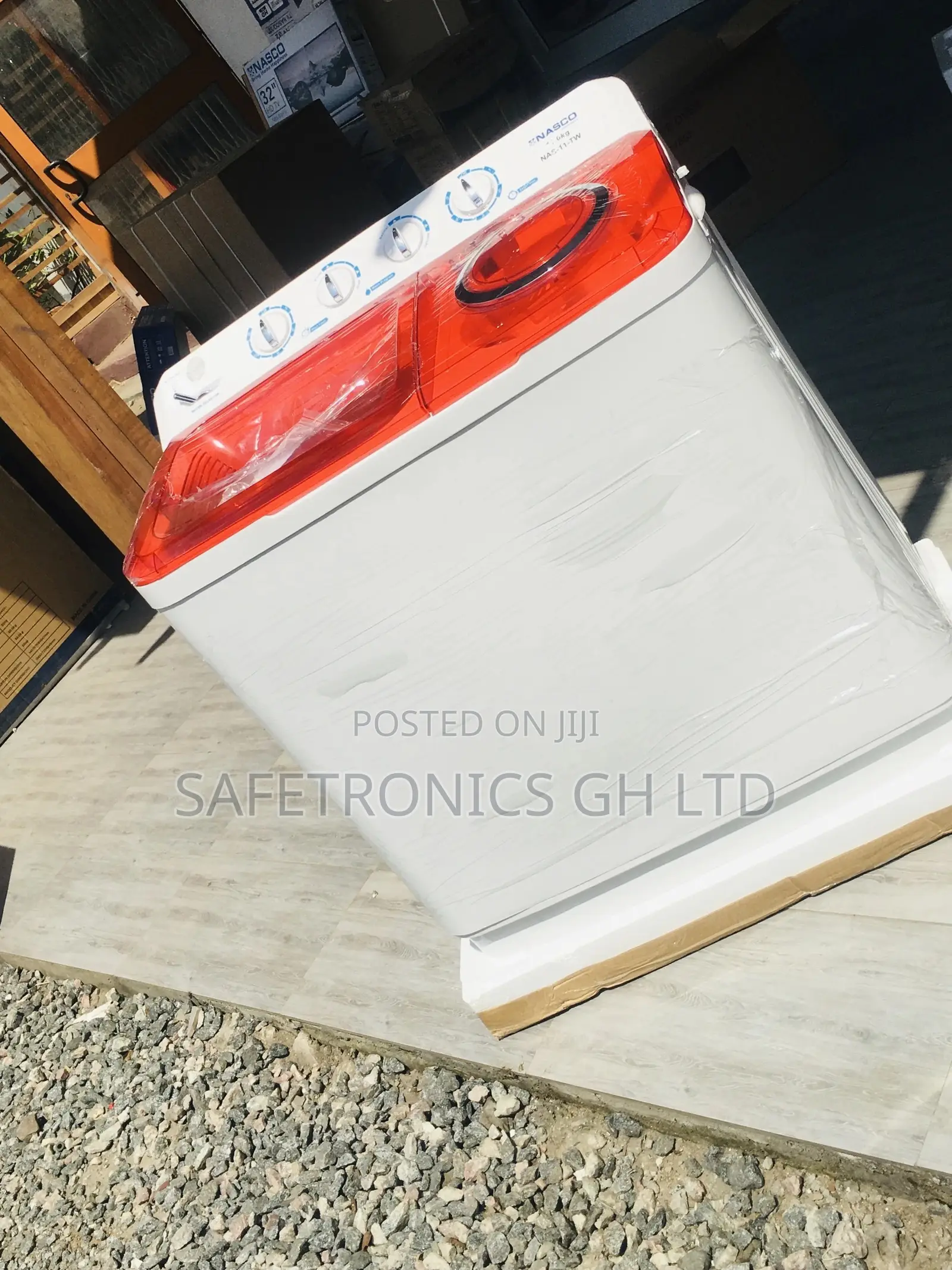 Red/White Nasco 11kg Semiautomatic Topload Washingmachine