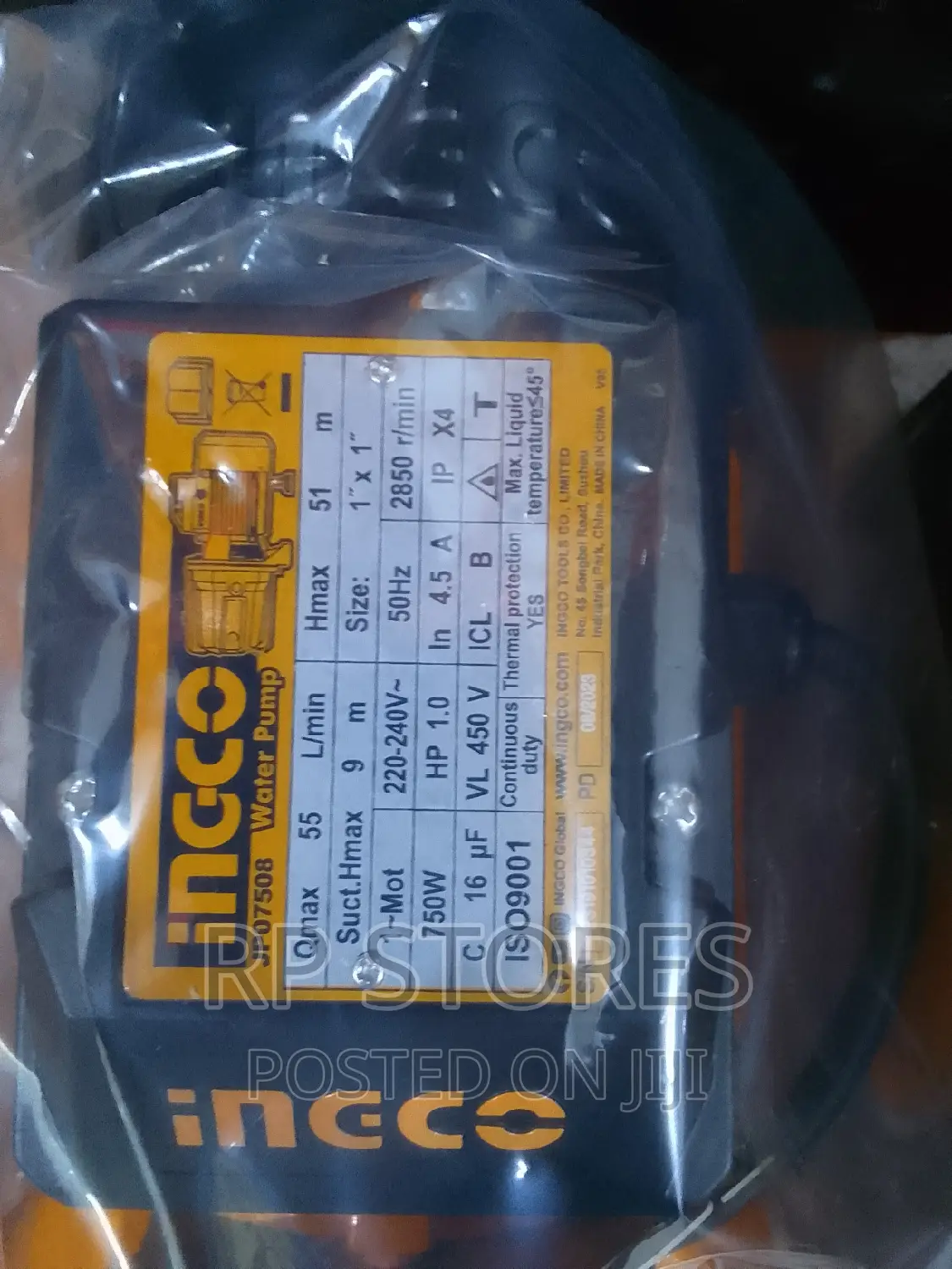 Ingco Electric Water Pump 1hp