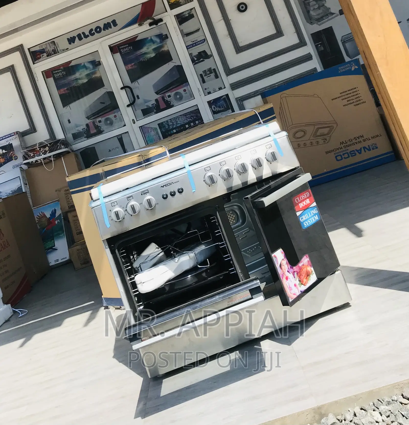 Fabulous Midea 60x60 5 Gas Burner With in-Built Cylinder.