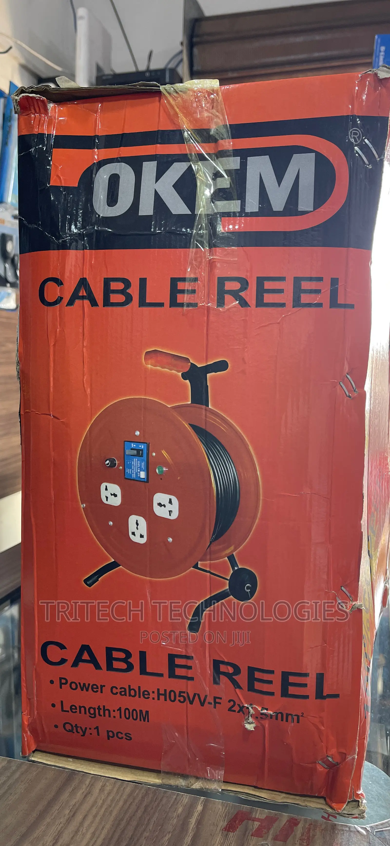 Cable Reel Okem 100M Pure Cooper