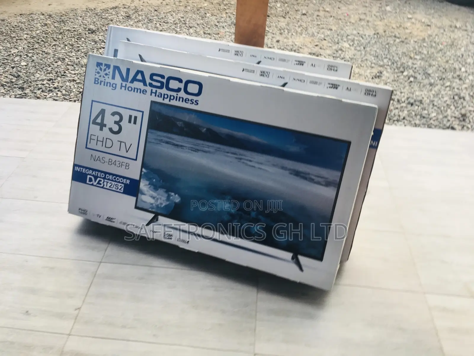 43 Inches Glossy LED Nasco Digital Black Satelliet Tv 
