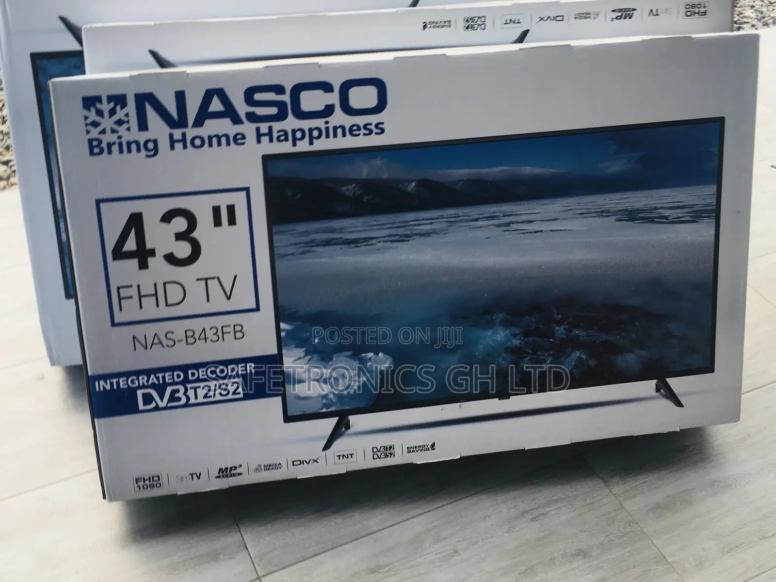 43 Inches Glossy LED Digital Satelliet Nasco Black Tv 