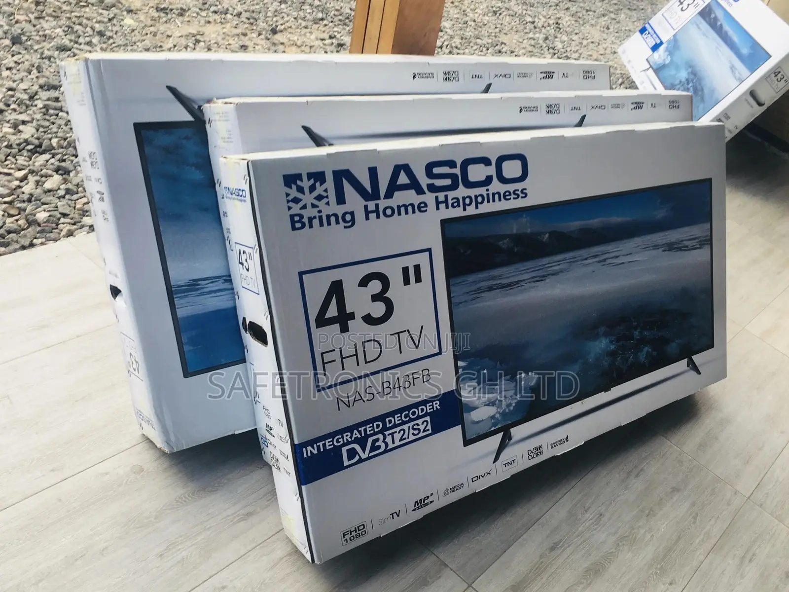 43 Inches Glossy LED Digital Satelliet Nasco Black Tv 
