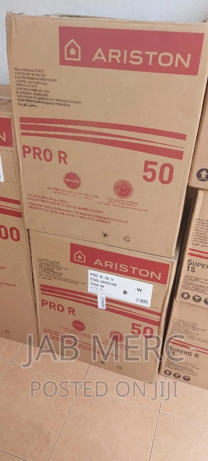 Instant Water Heater 50 Liters Ariston Pro R White Boiler
