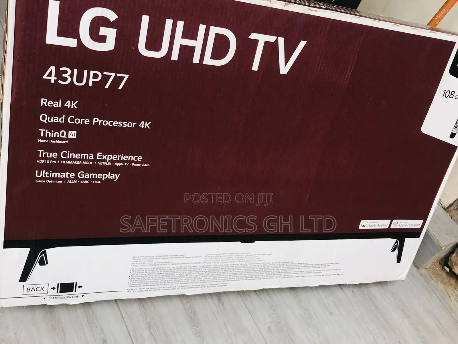 UP77 43 Inches Glossy LED LG Smart Black UHD Tv