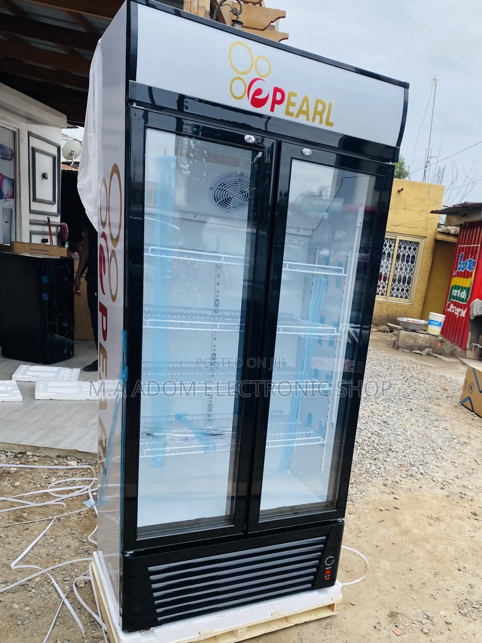 Brand New Pearl PVC-662-2B Double Door Display Fridge.