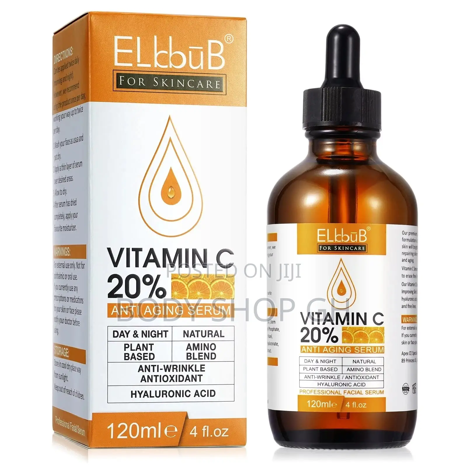 Premium Vitamin C Serum With Hyaluronic Acid [Anti-Wrinkle]