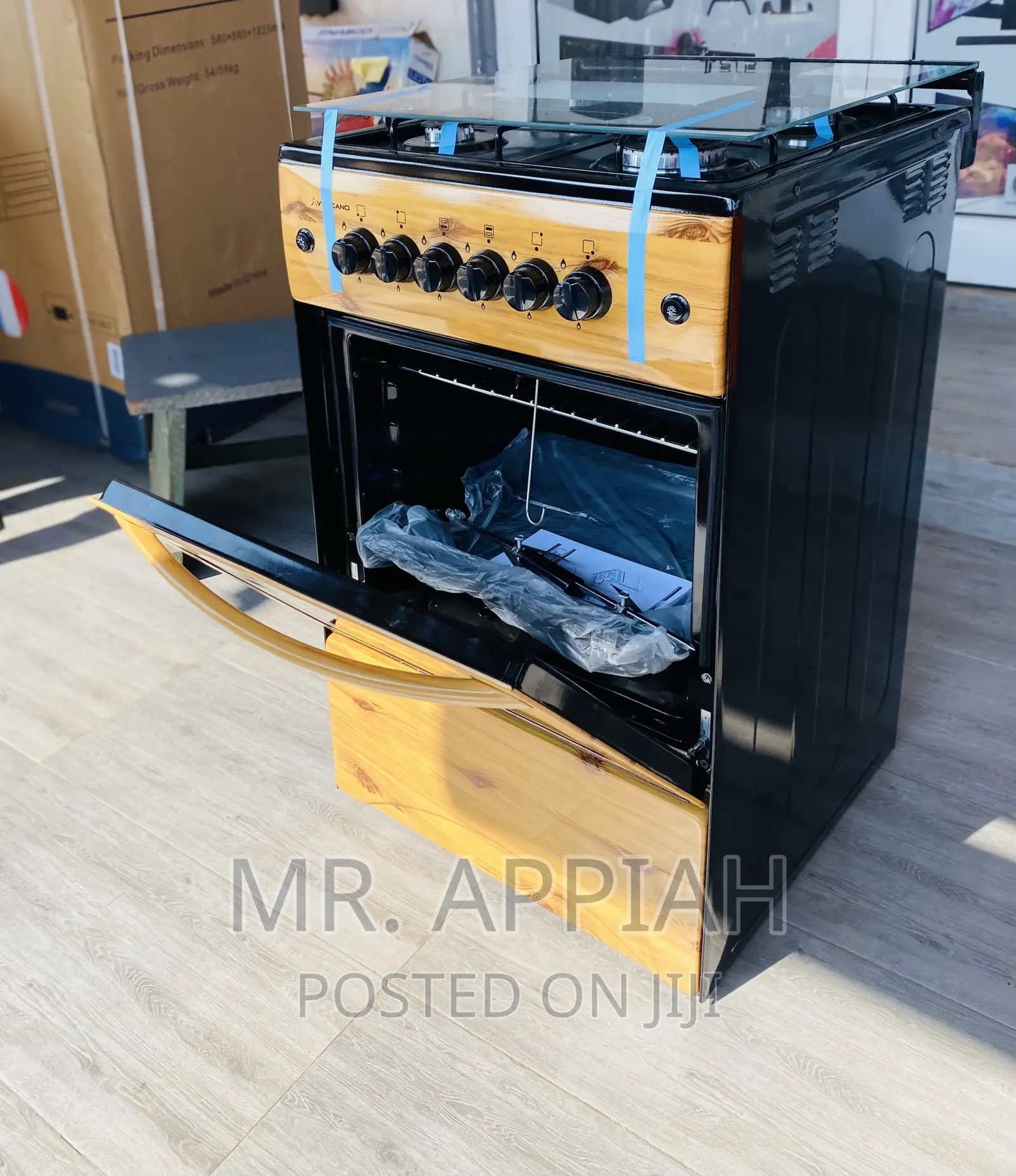 Well Designed Volcano 50x50 Wooden 4 Gas Burner + Oven