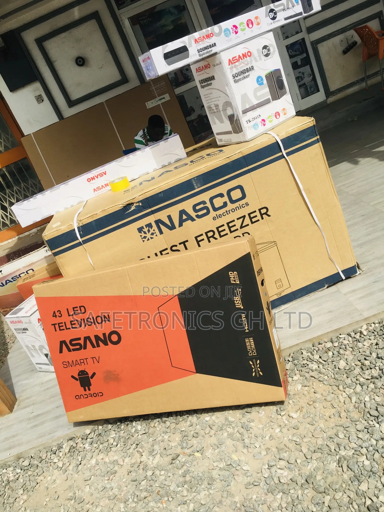 Glossy Smart Asano Satellite Black 43 Inches LED Digital Tv