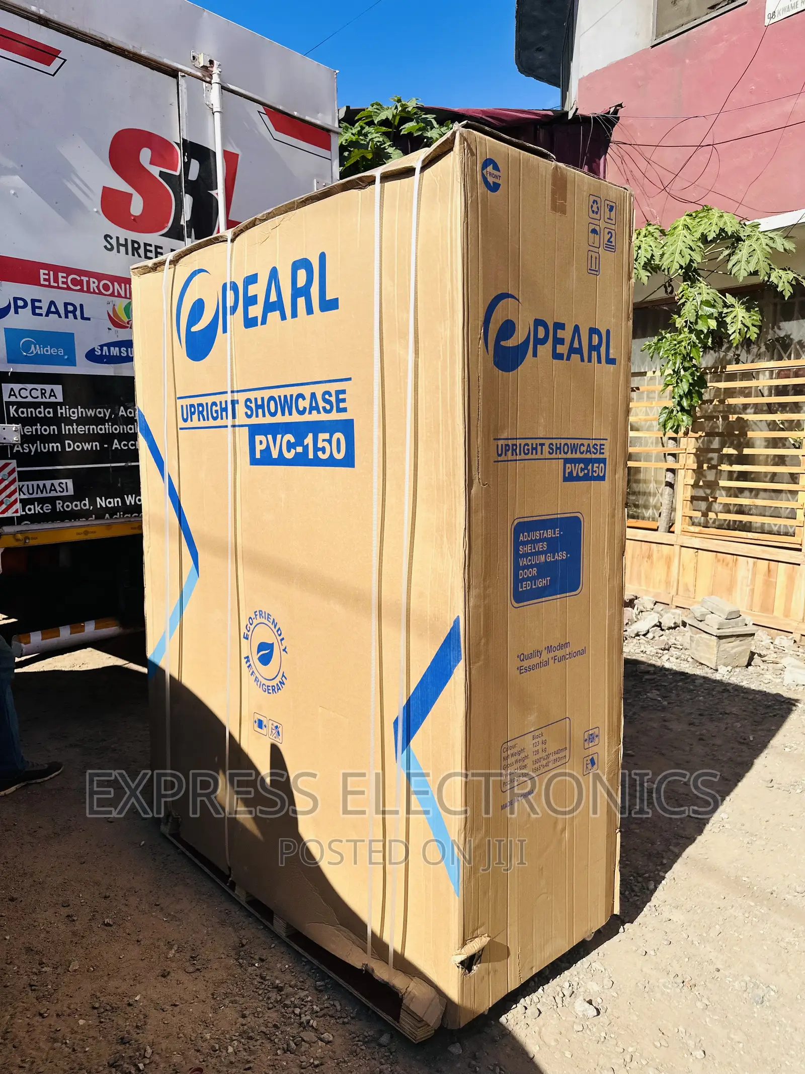 Vertical Display Fridge Pearl PVC-150 3doors