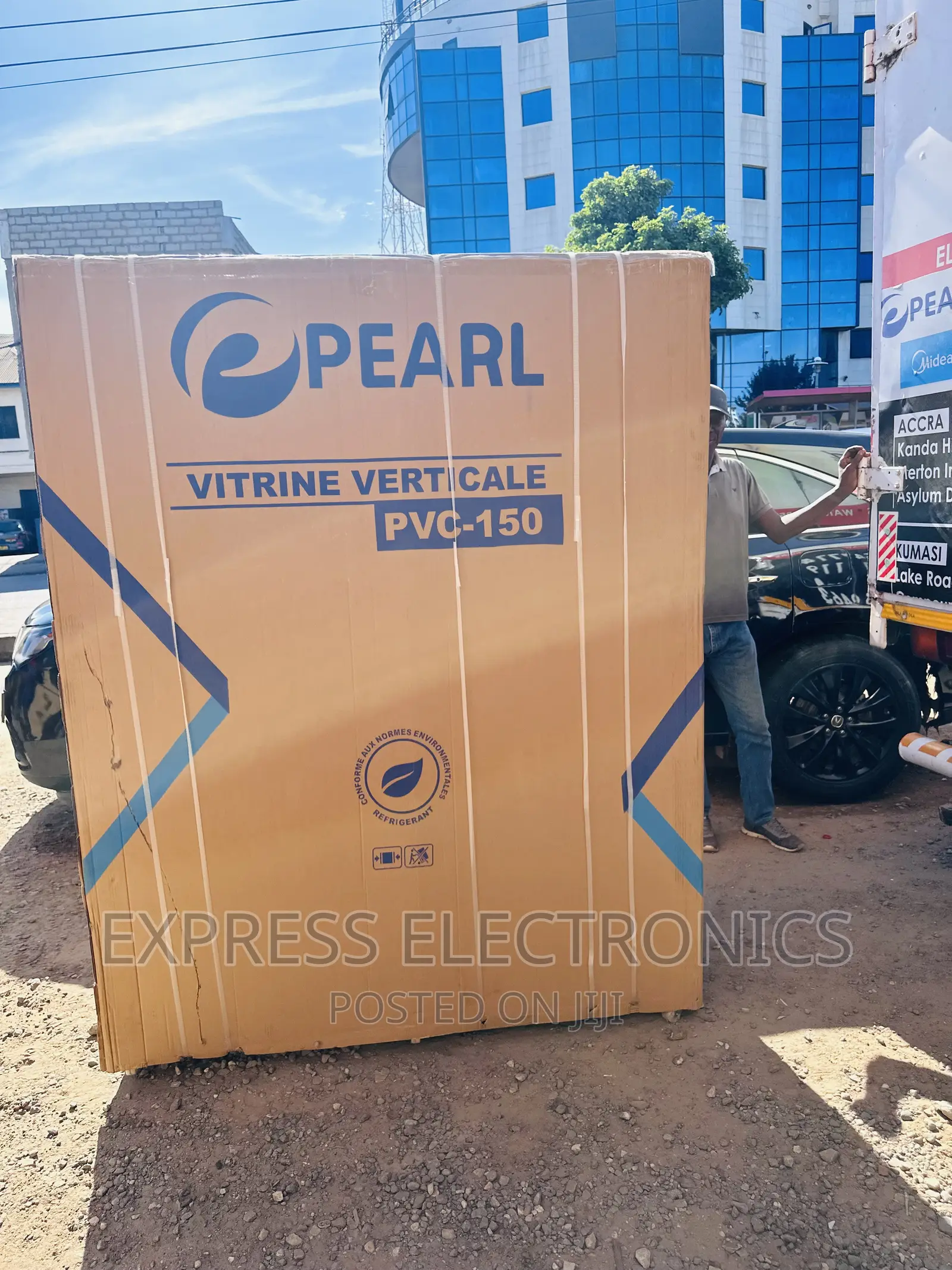 Automatic Defrost 3doors Display Fridge Pearl PVC-150