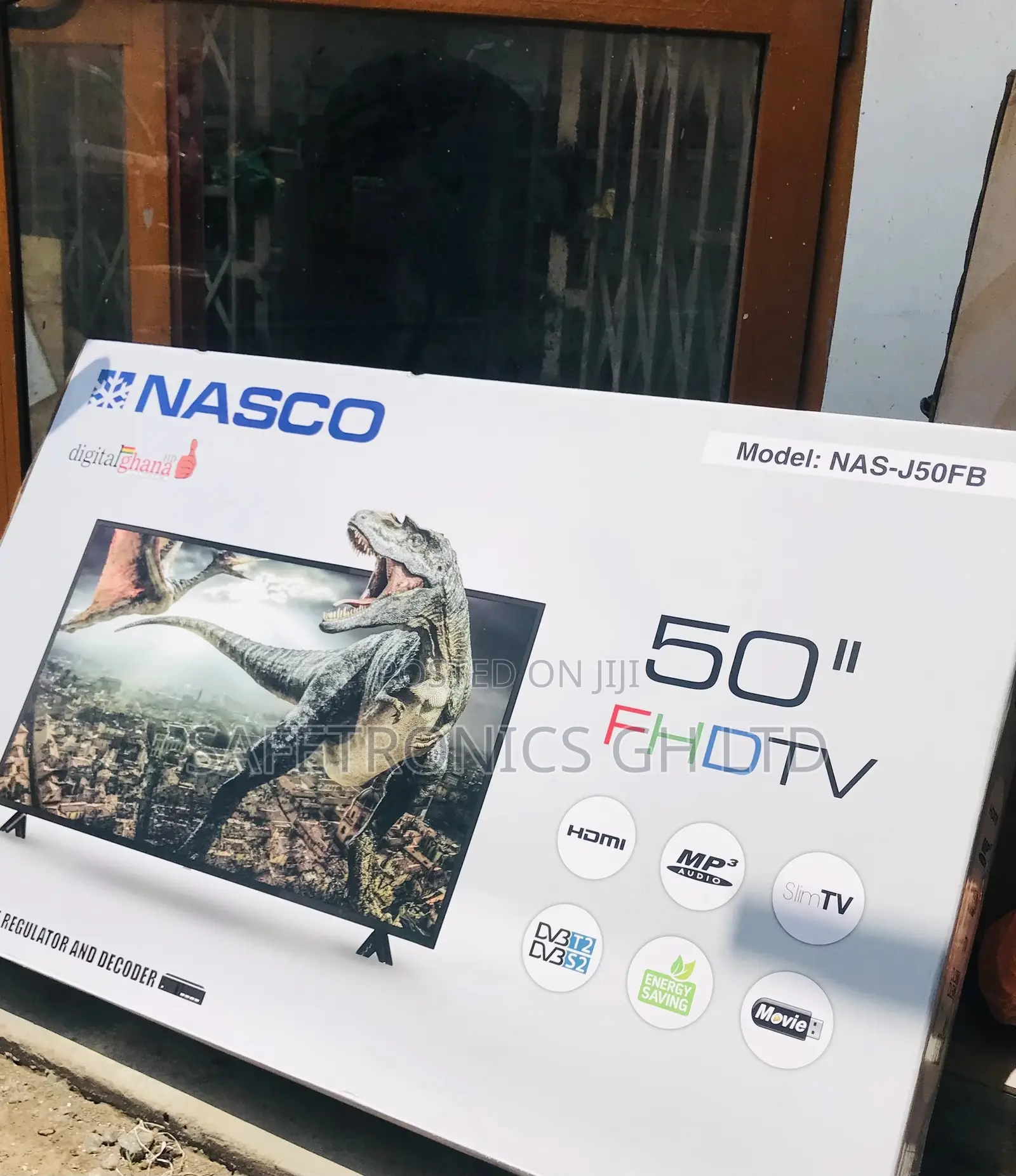 Glossy Digital Satellite 50 Inches LED Black Nasco Tv 