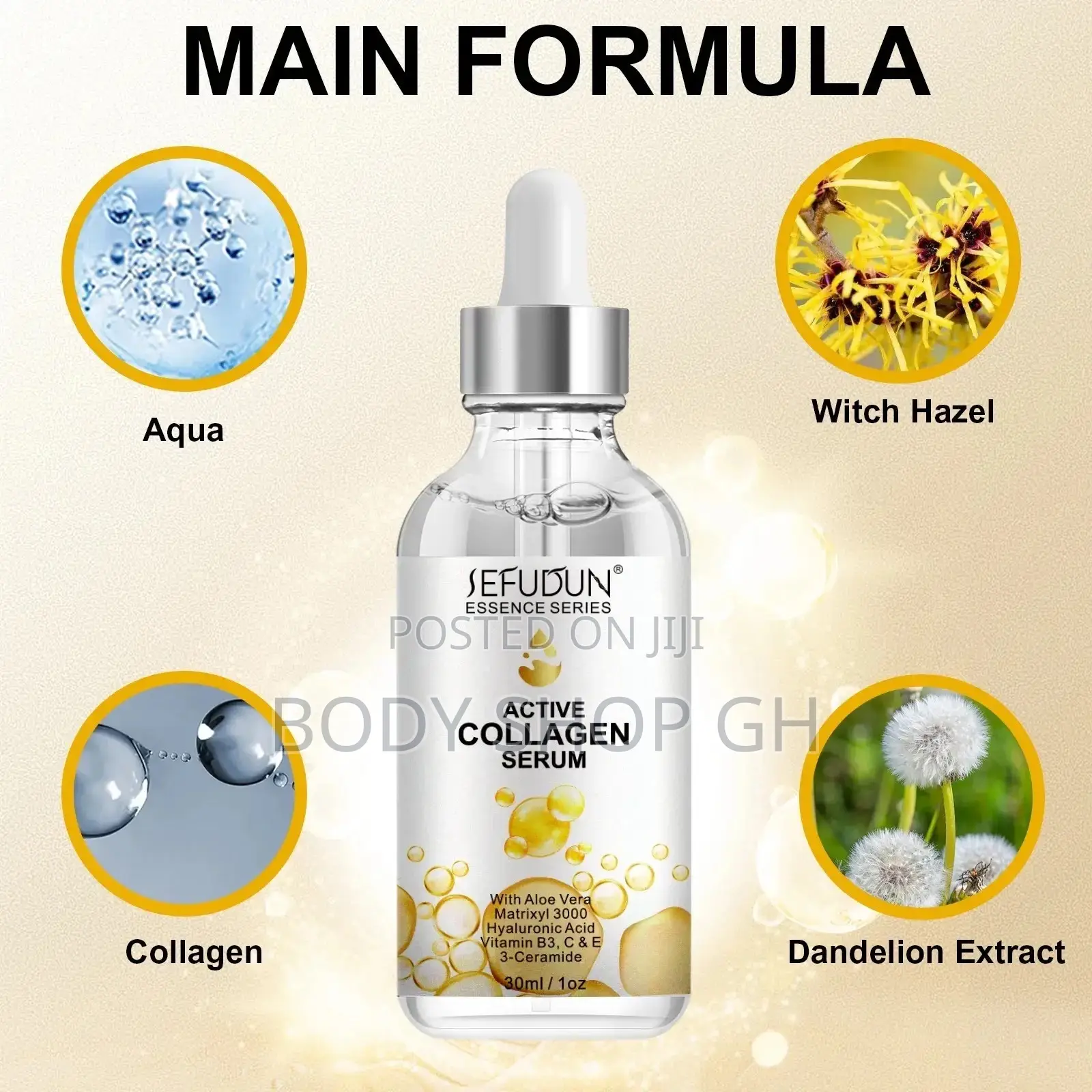 Active Collagen Serum for Skin Plumping + Sagging Skin Lift