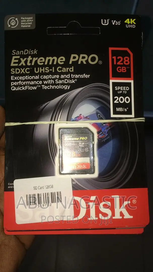 Extreme Pro Sandisk Camera SD Card 128GB