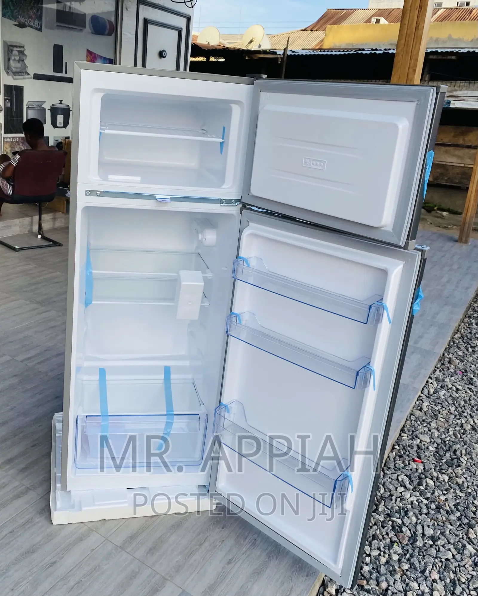 Stainless Steel Pearl Double Door Electric Fridge(PF-250).