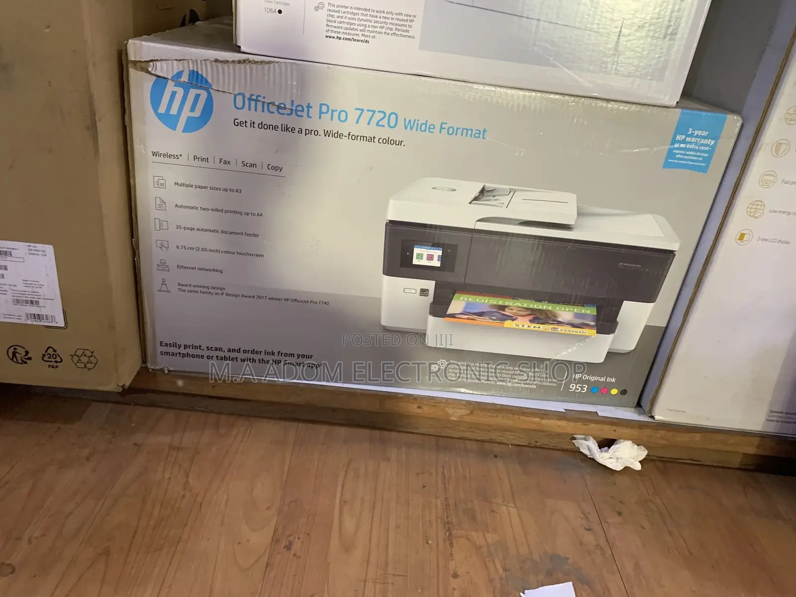 Hp Officejet Color Black A3/A4 7720 All in One Printer