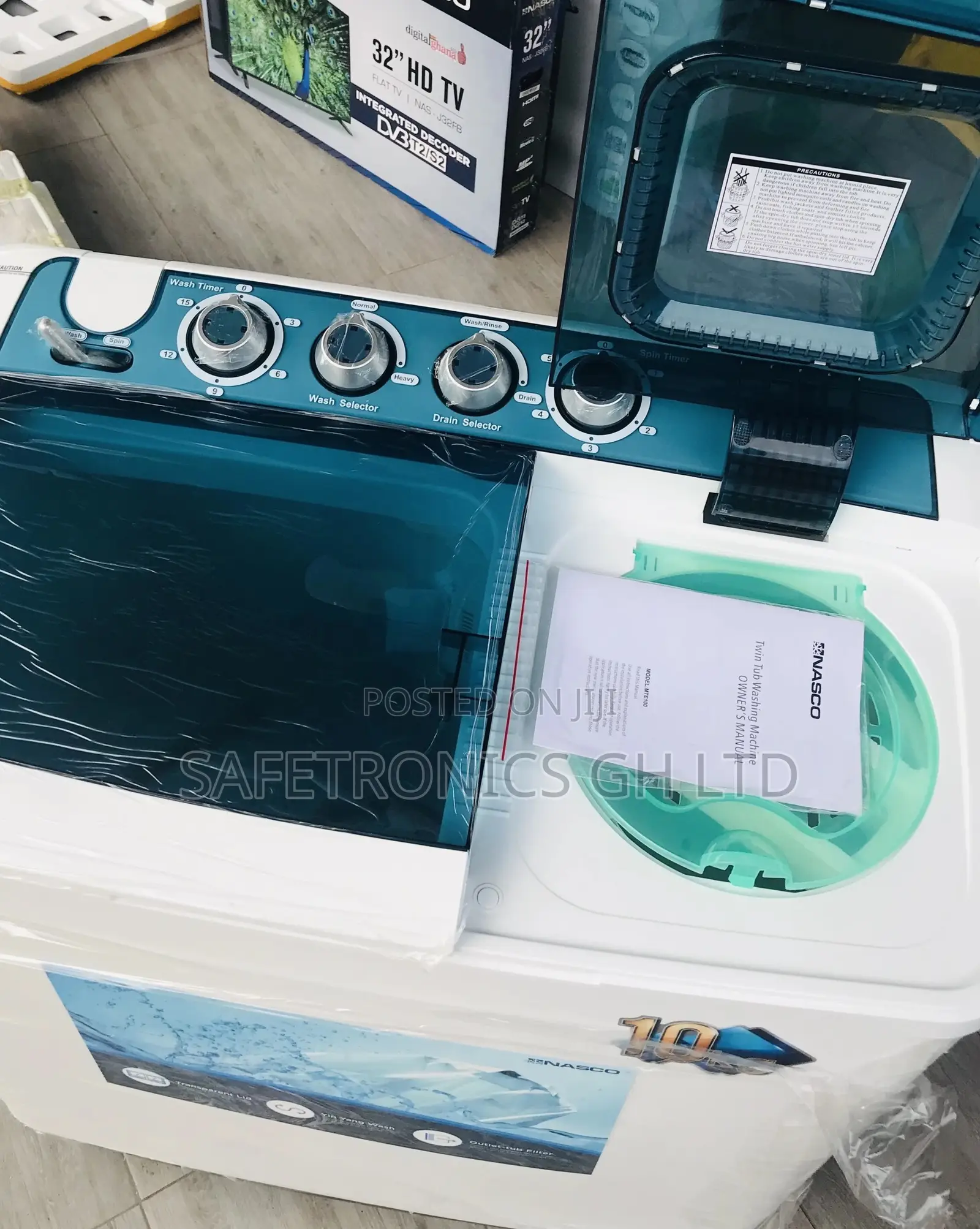 Nasco Electric 10kg Washingmachine Topload Semiautomatic 