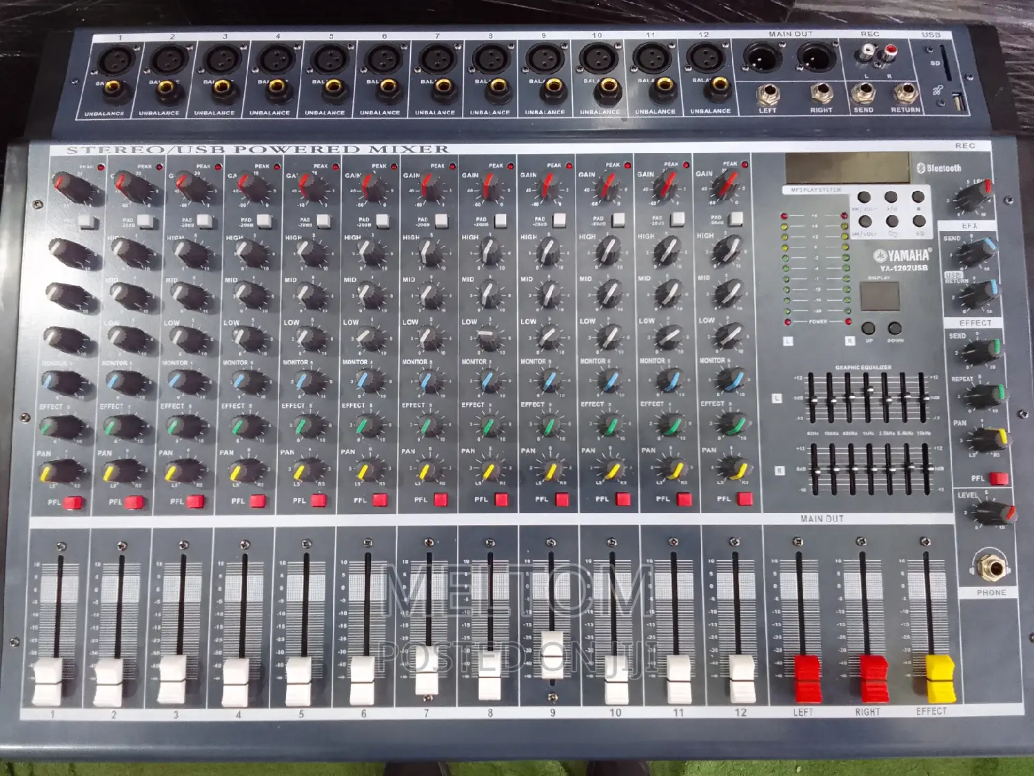 Yamaha Ya1202usb 12channels Powered Amplified Mixer