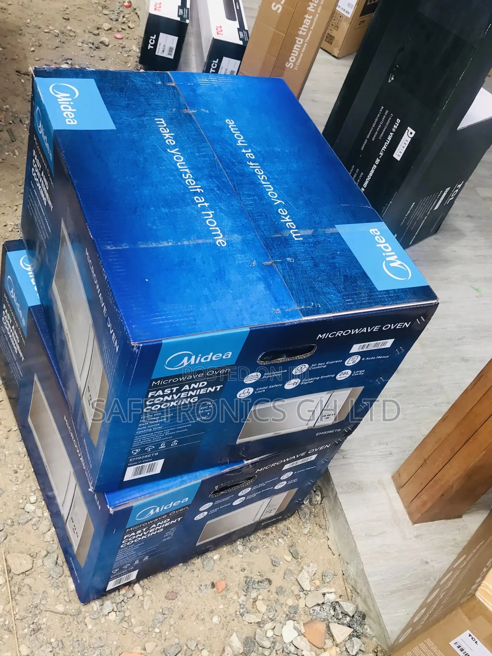 Midea Em928etb Countertop Gray 28 Liters Microwave
