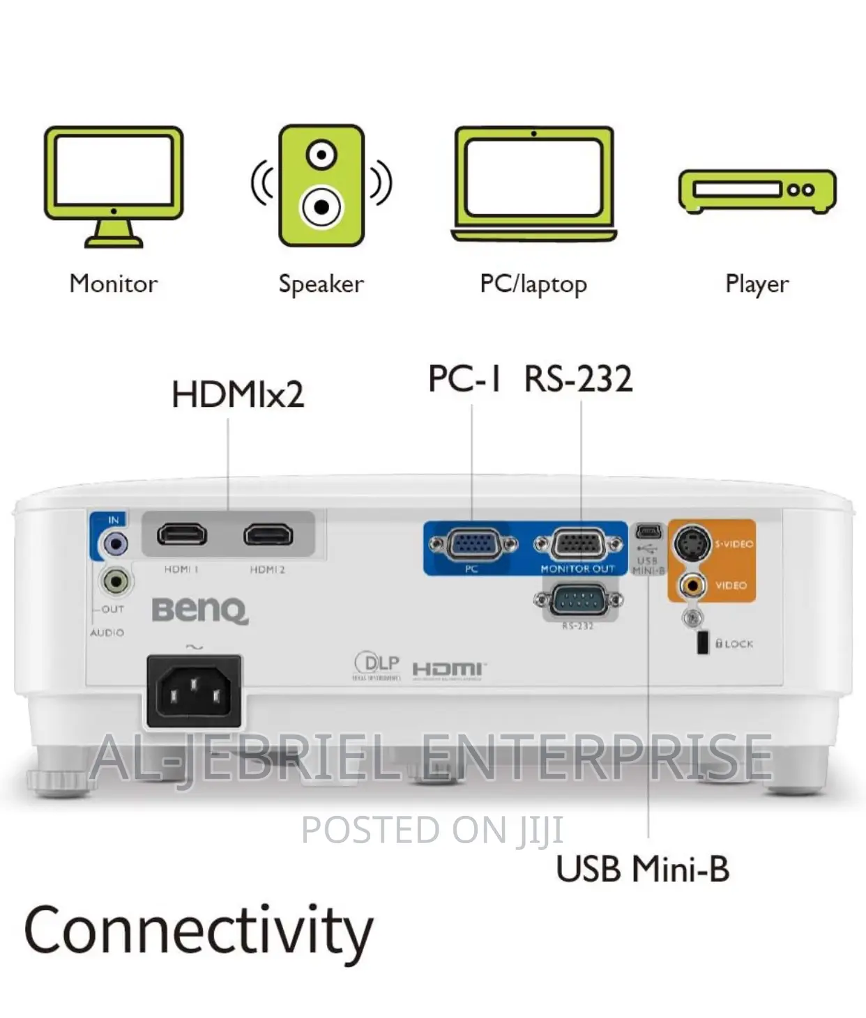 Benq MX550 3600lumens High,XGA Projector ,Dual Hdmi ,VGA