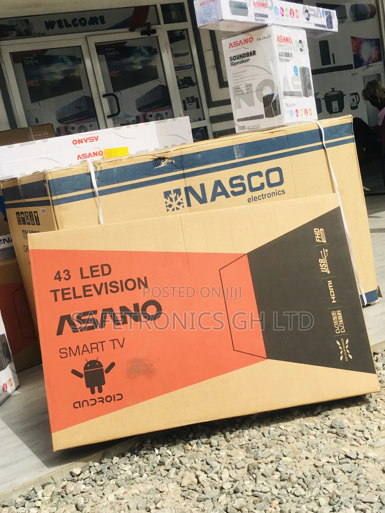 Lastest 43 Inches Glossy Asano Black Digital LED Smart Tv