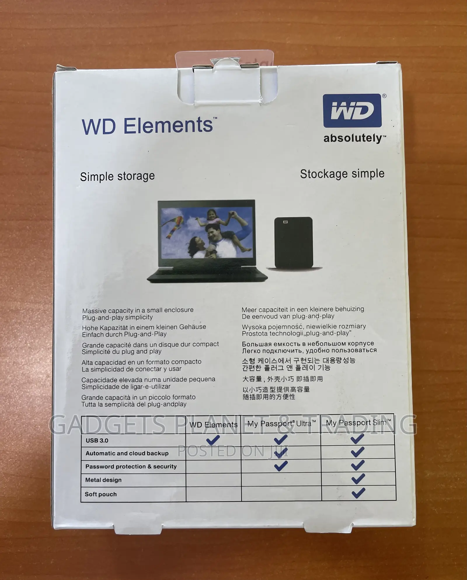 Western Digital Element External Hard Drive Case 2.5” 3.0